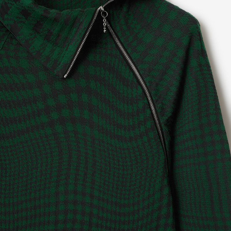Warped Houndstooth Wool Blend Dress 6