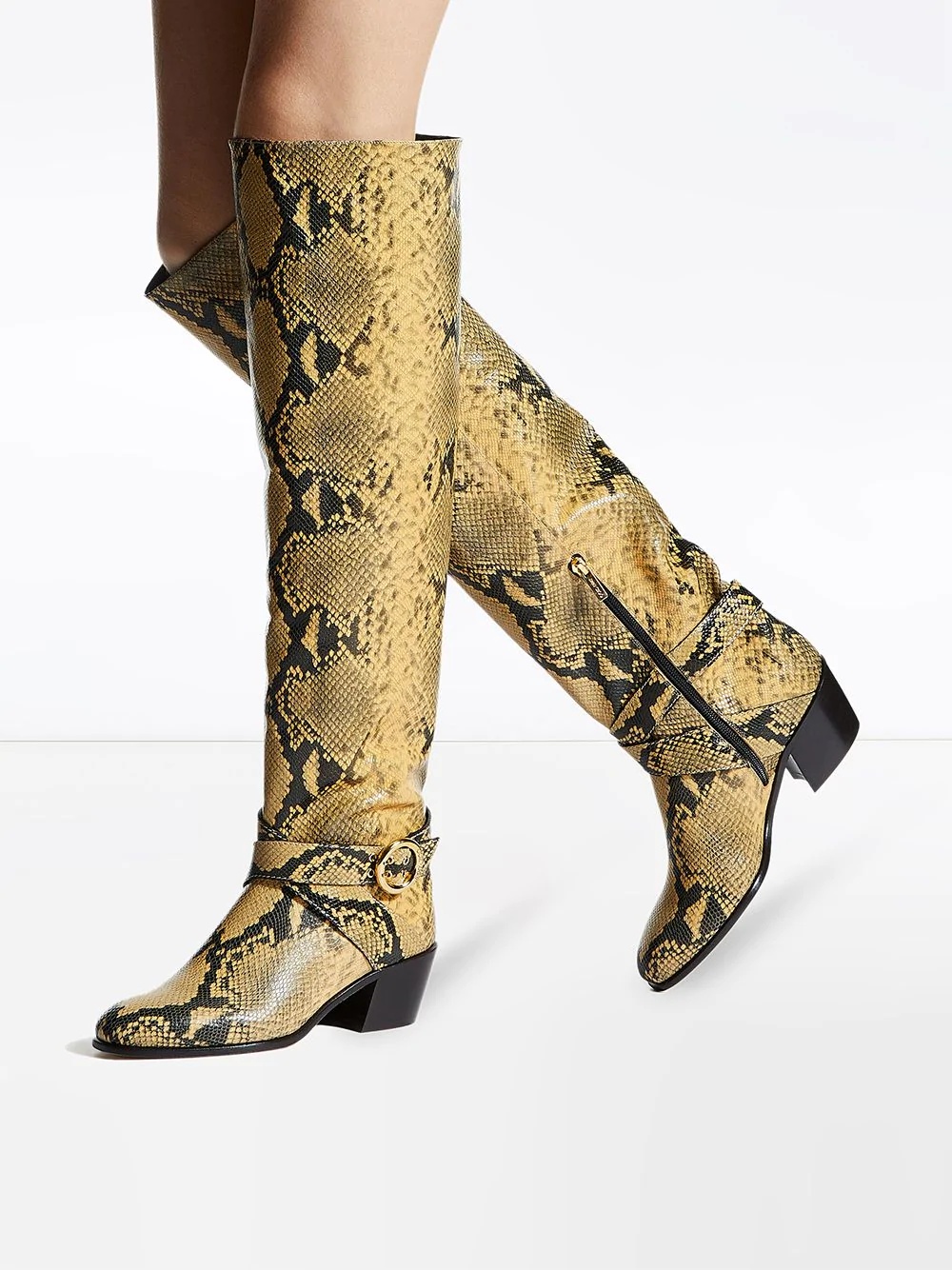 Beca 45mm snake-print boots - 5