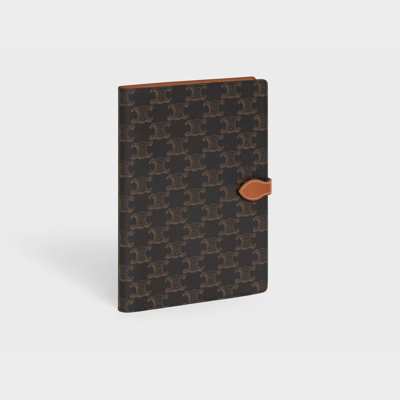 CELINE MEDIUM NOTEBOOK COVER IN TRIOMPHE CANVAS AND CALFSKIN outlook