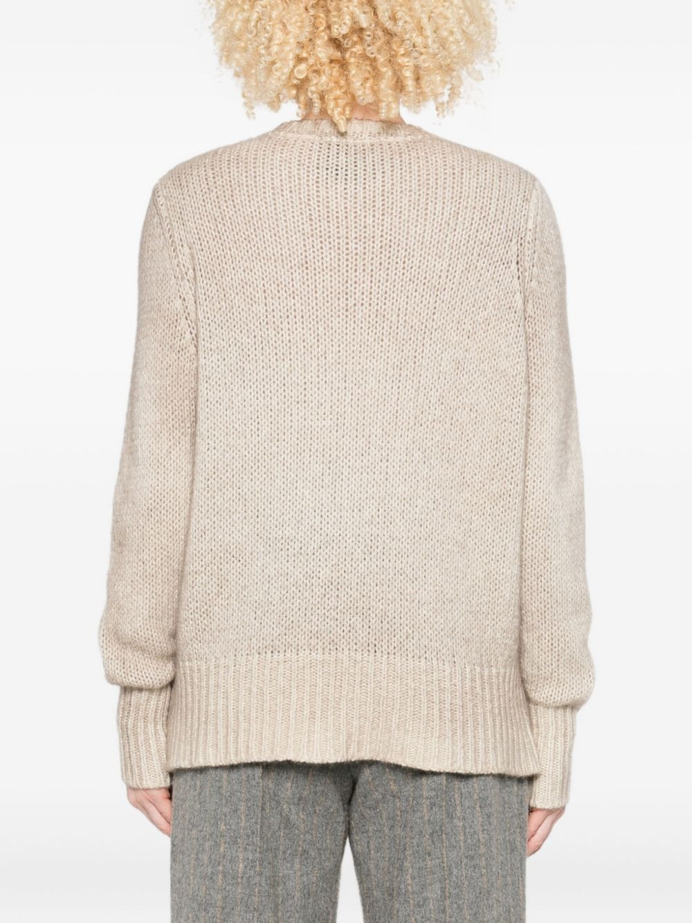 round-neck knit sweater - 4