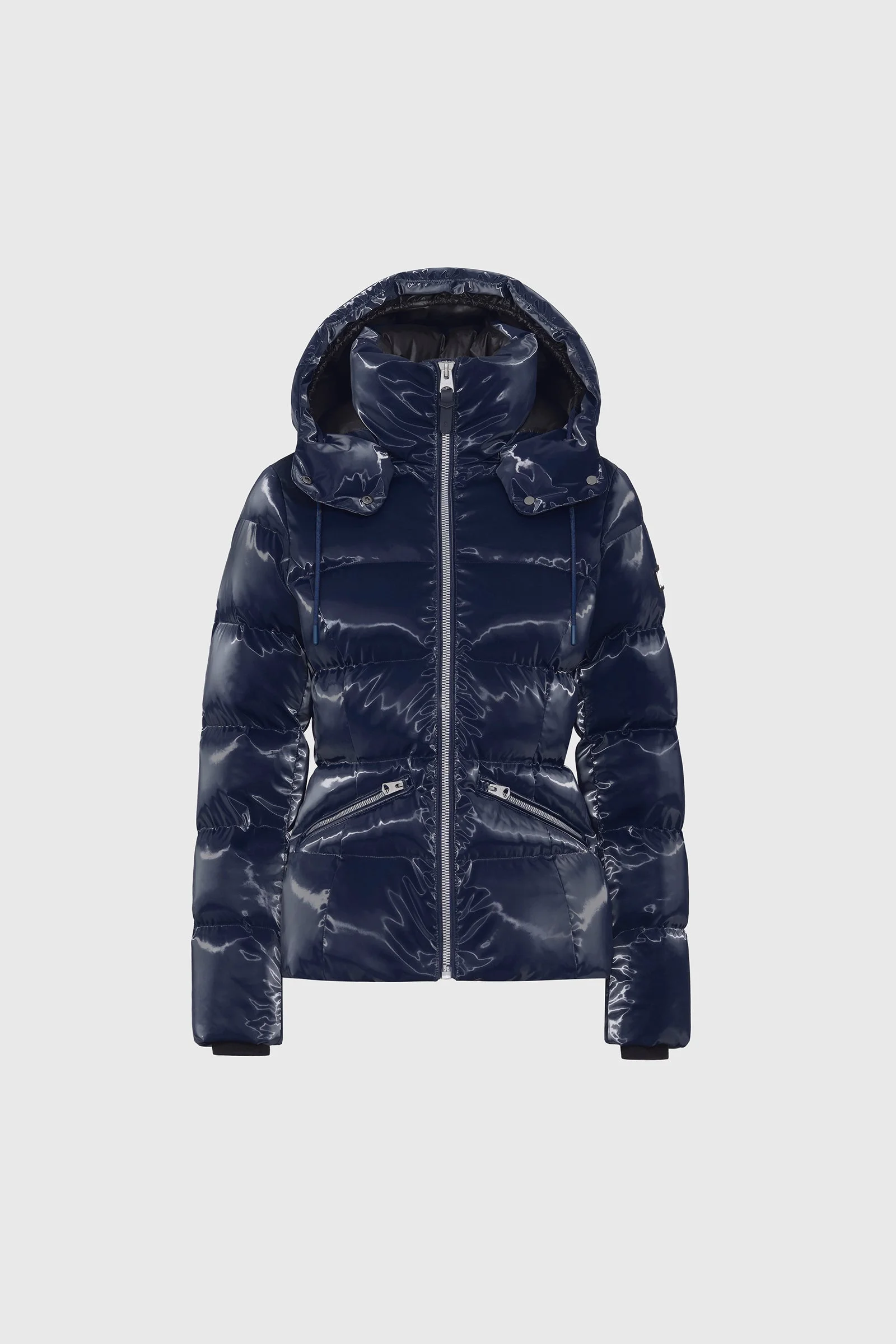 MADALYN-GLO High-Gloss Down Jacket With Removable Hood - 1