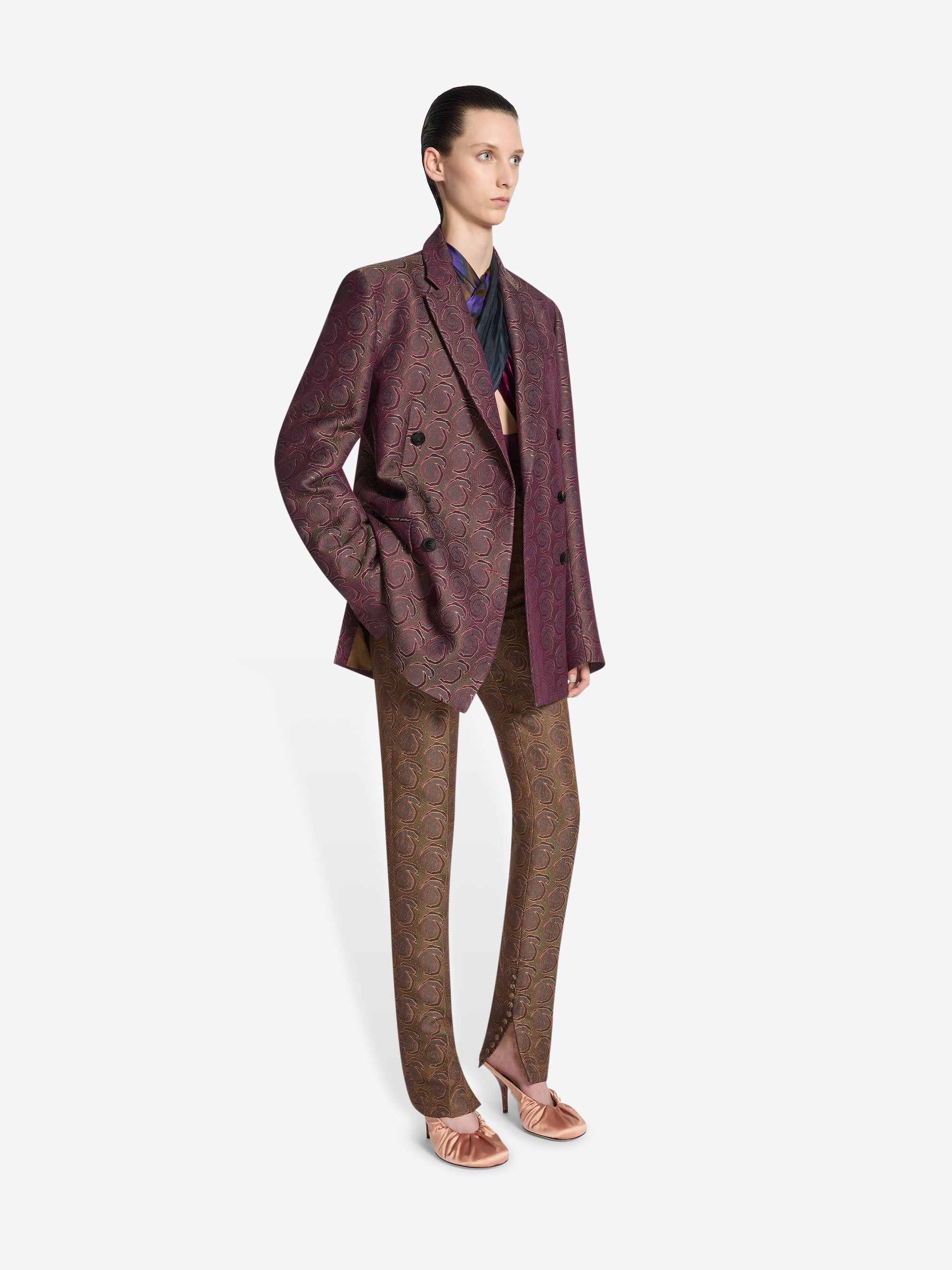 OVERSIZED JACQUARD BLAZER - 3