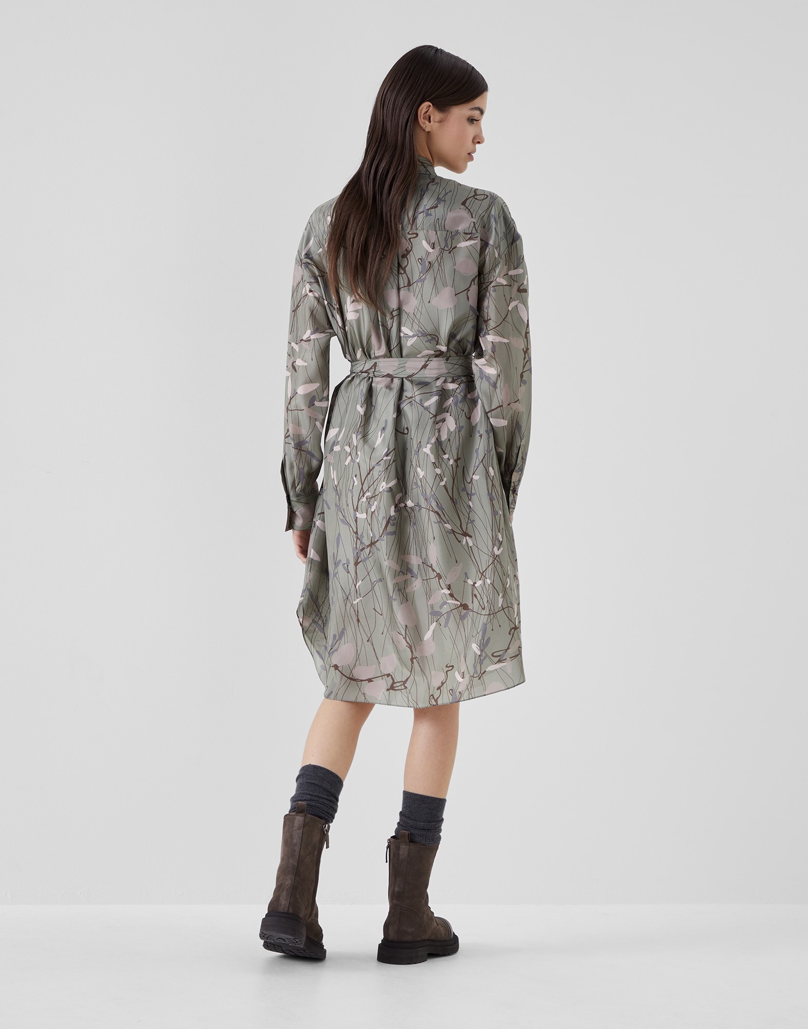 Brunello Cucinelli Ramage Print Dress