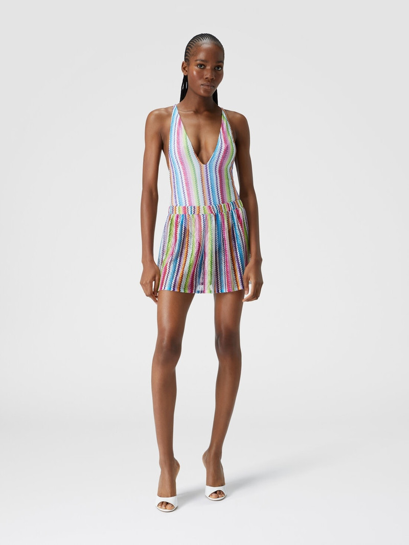 Missoni Zig zag print cover-up shorts outlook