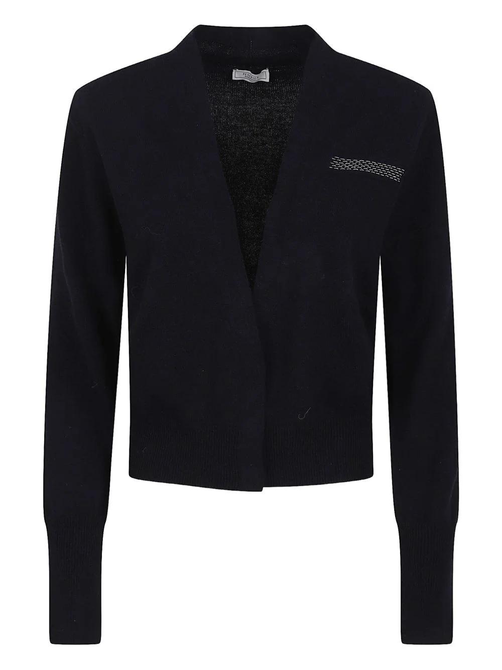 ribbed-detail cardigan - 1