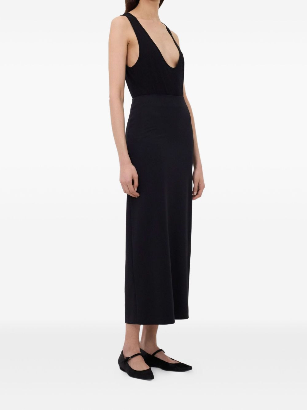 back-vent long straight skirt - 3