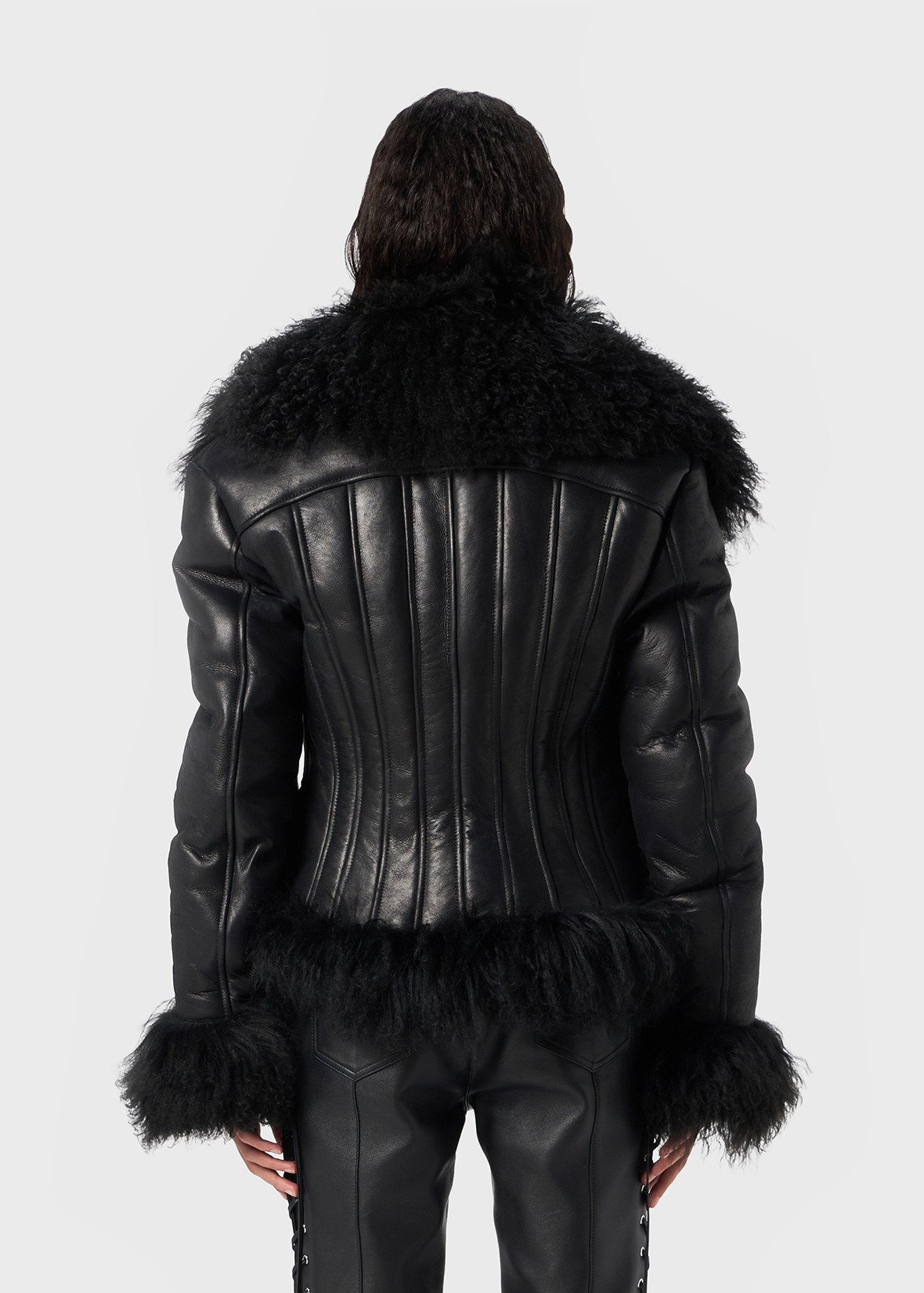 SHEARLING JACKET WITH COLLAR - 4