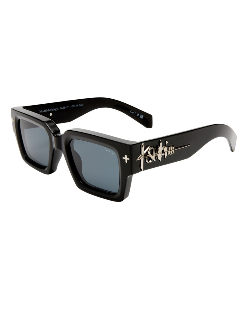 THE KINGY SUNGLASSES BLACK SILVER 1