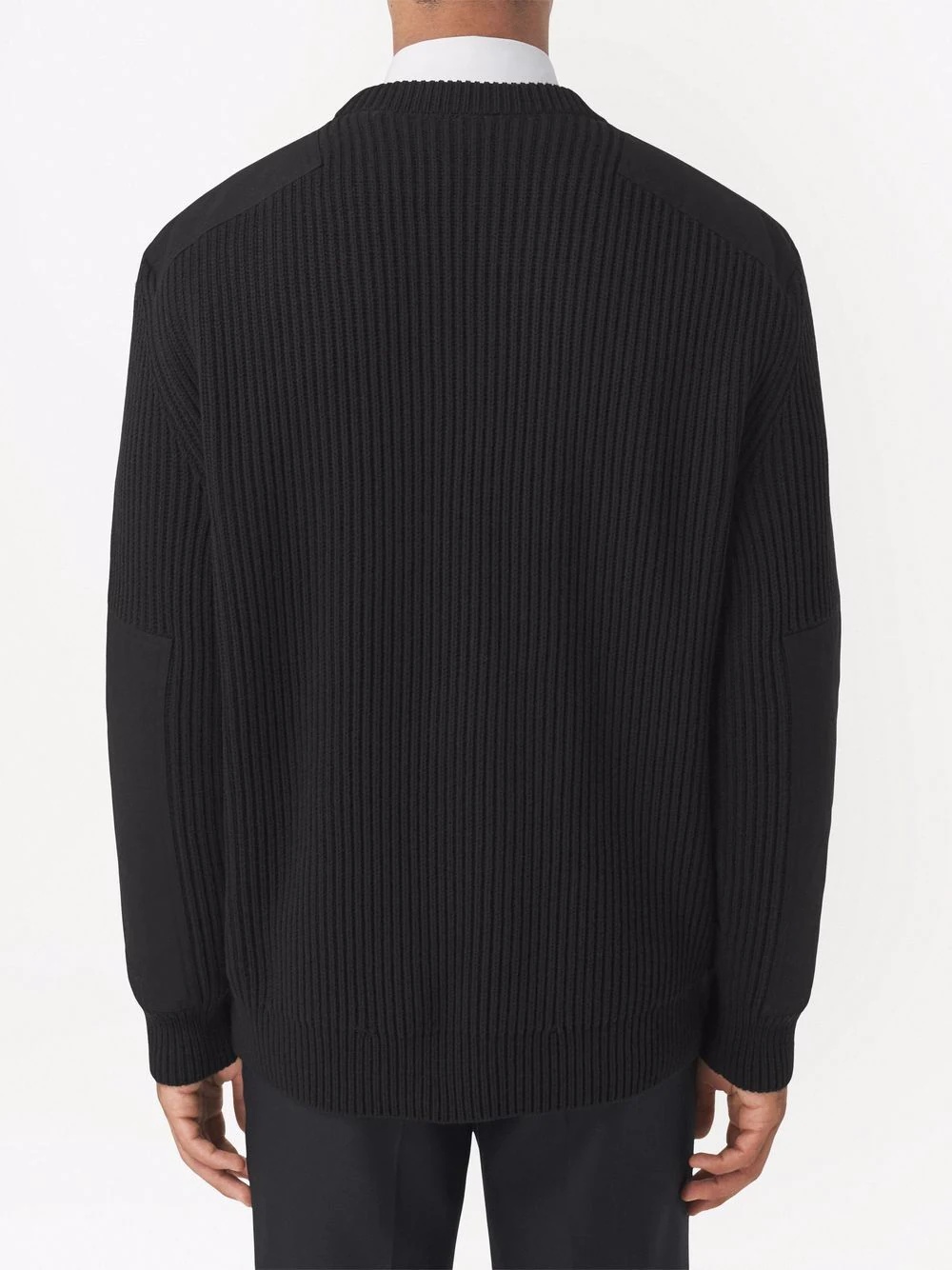 panel-detail ribbed-knit jumper - 4