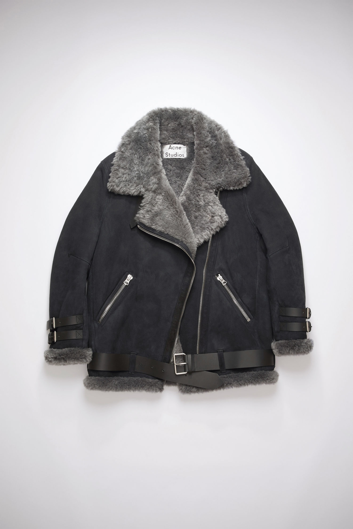 Suede Aviator jacket - Black/dark grey - 5