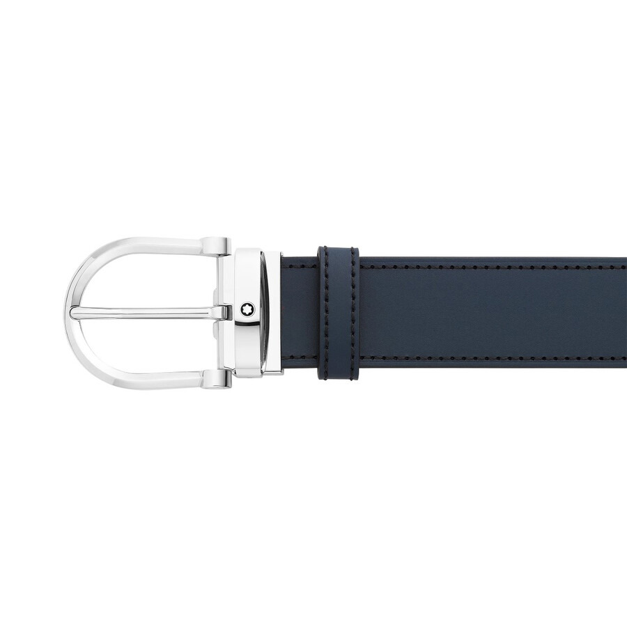Montblanc Horseshoe Buckle Reversible Leather Belt - 3