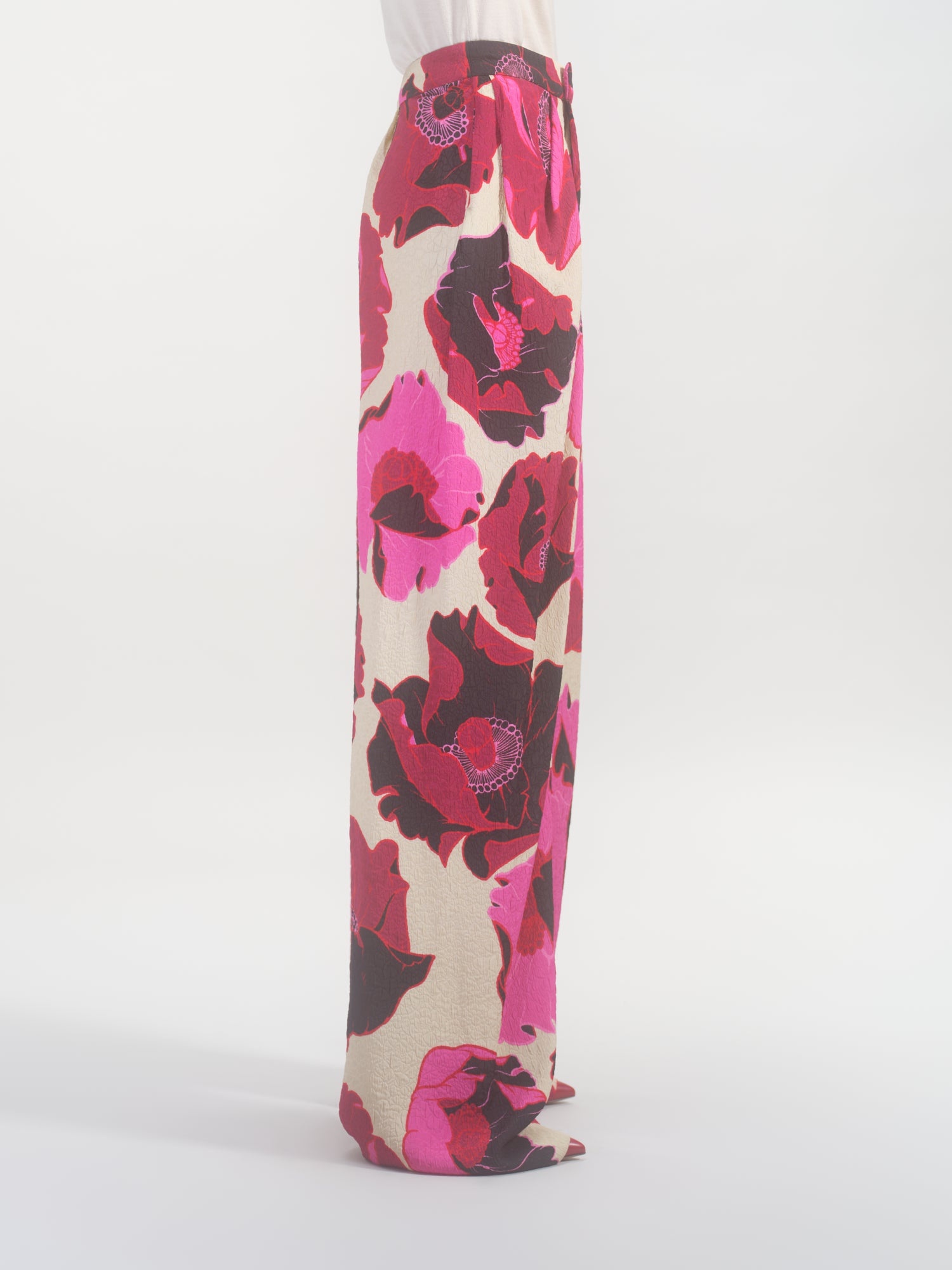FLORAL WIDE PANTS - 3