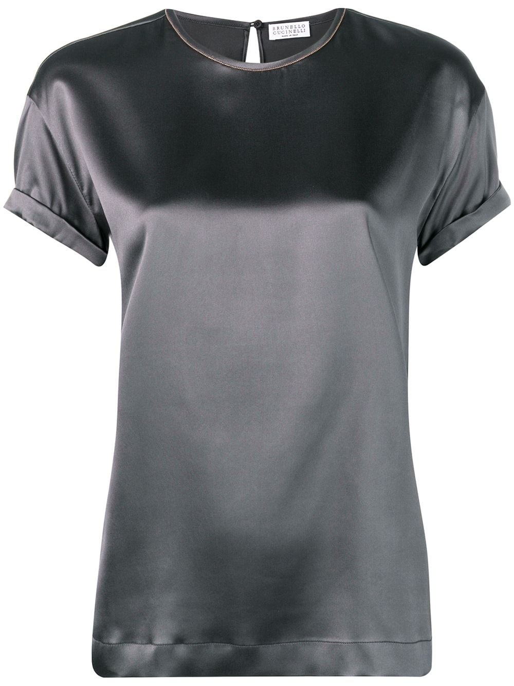 shortsleeved satin blouse - 1