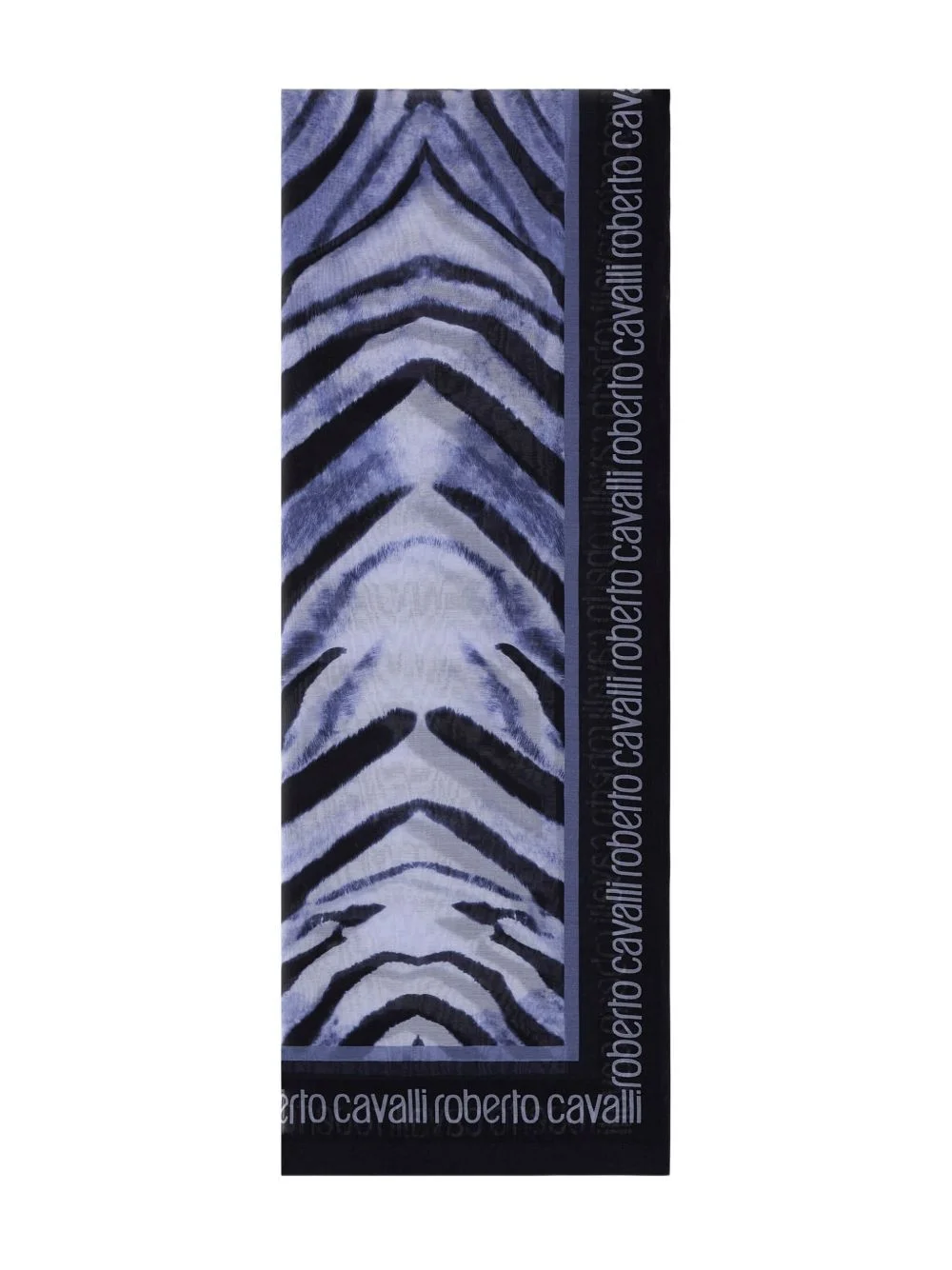 zebra-print flat-hem scarf - 1