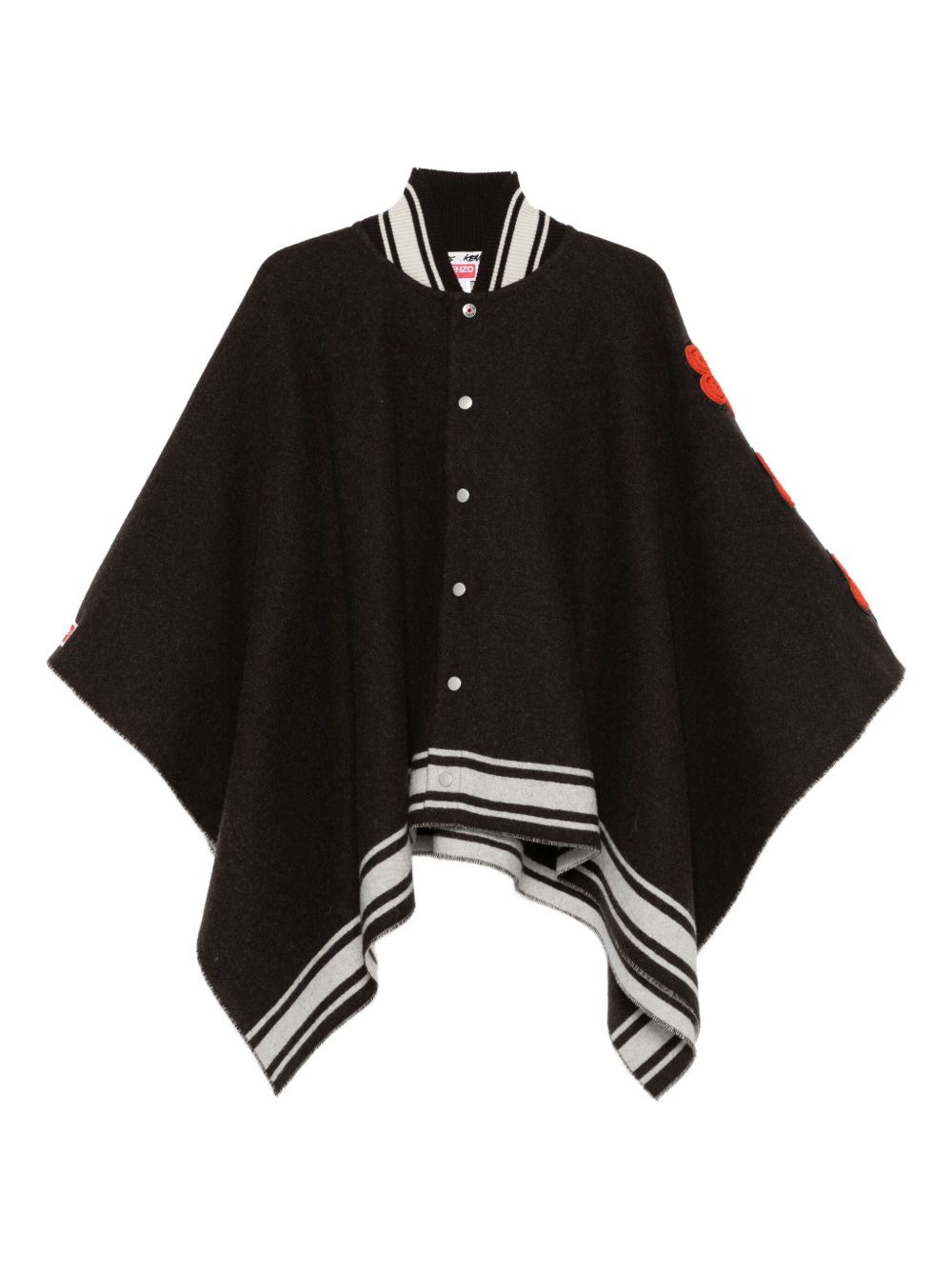 x Futura 2000' wool blend poncho - 1