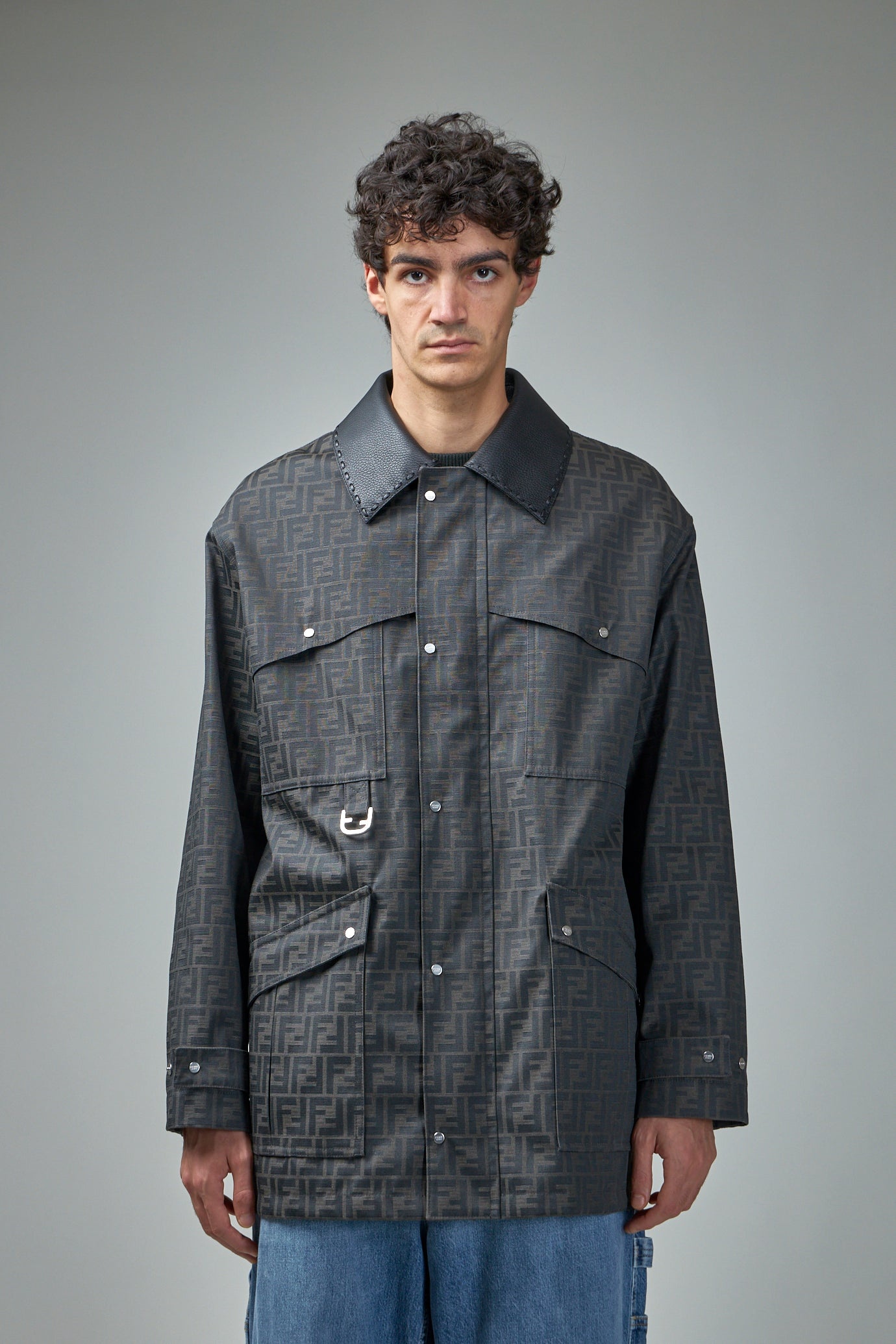 Waxed FF Jacquard Blouson - 1