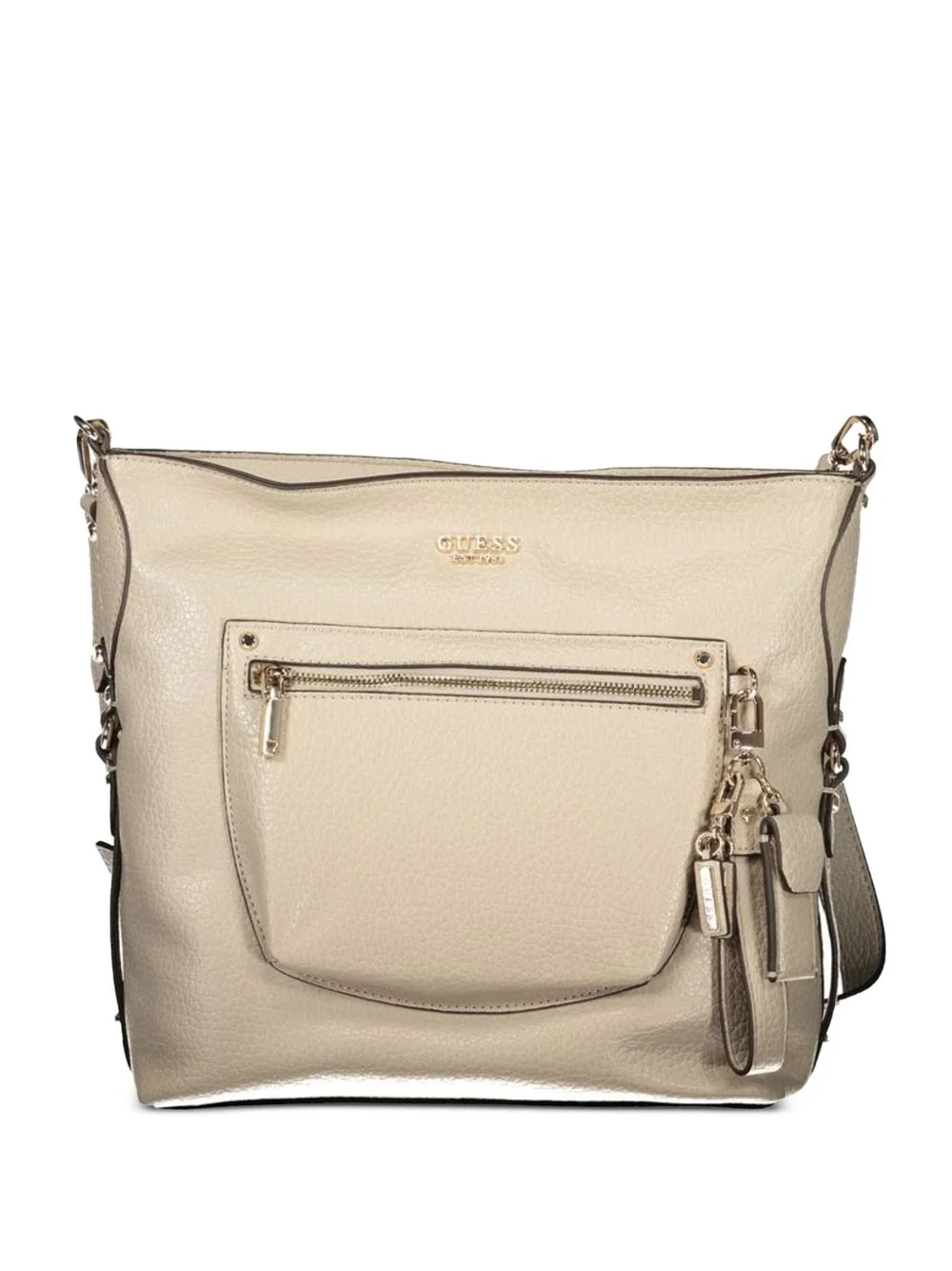 pebbled-effect zip-pocket tote bag - 1