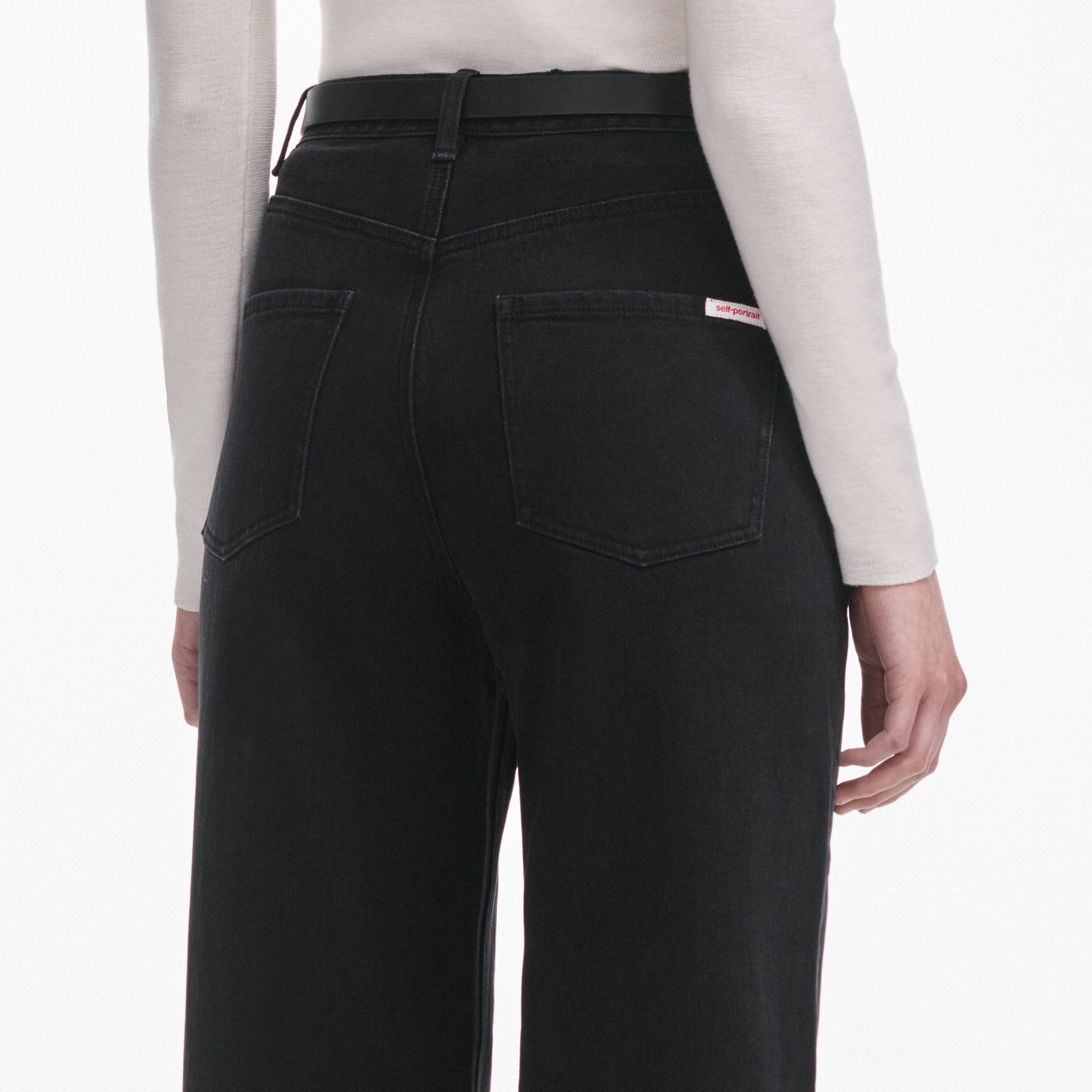 Black Straight Leg Jeans - 5
