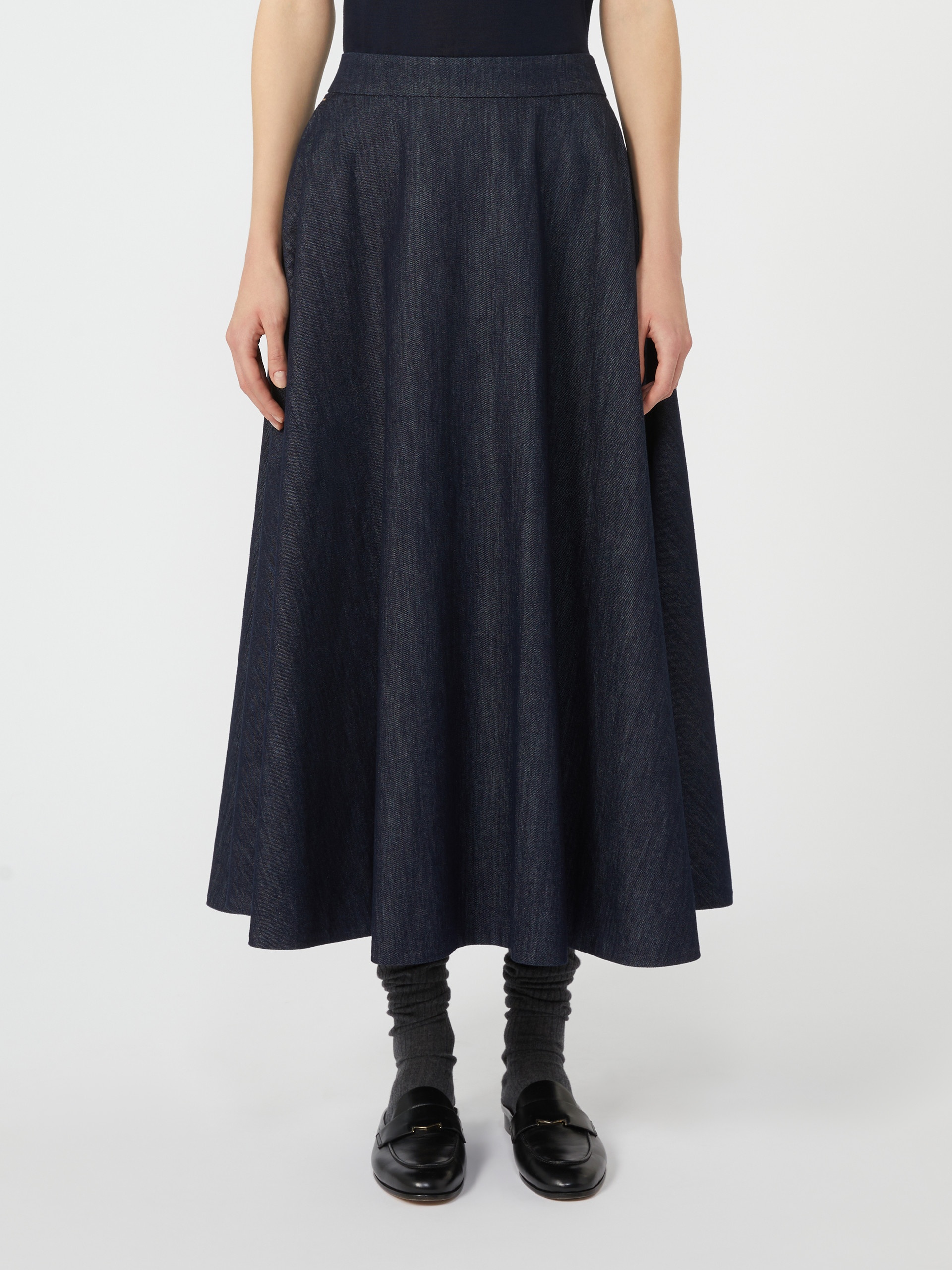 CECILE Flared denim skirt - 3