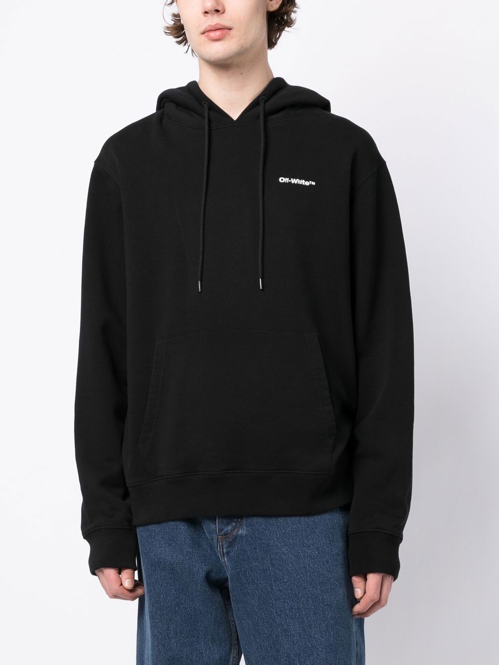 Wave Outl Diag print hoodie - 3