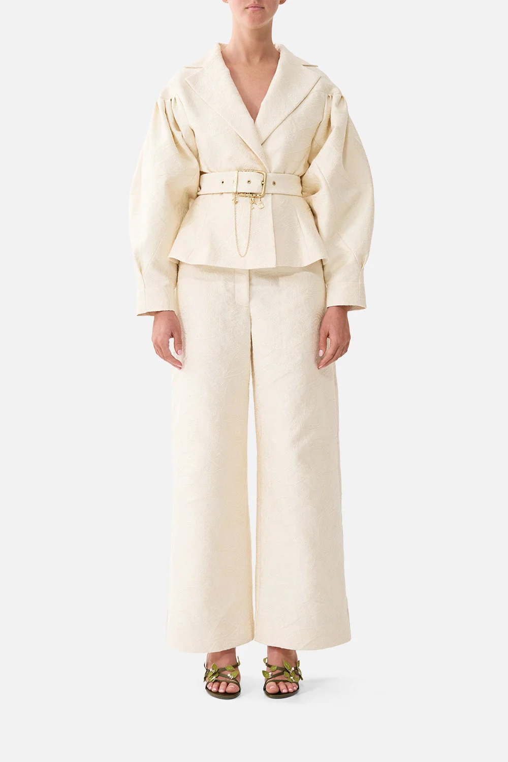 COLLARED JACKET WITH BELT MIDSUMMER MASTERPIECE - 1