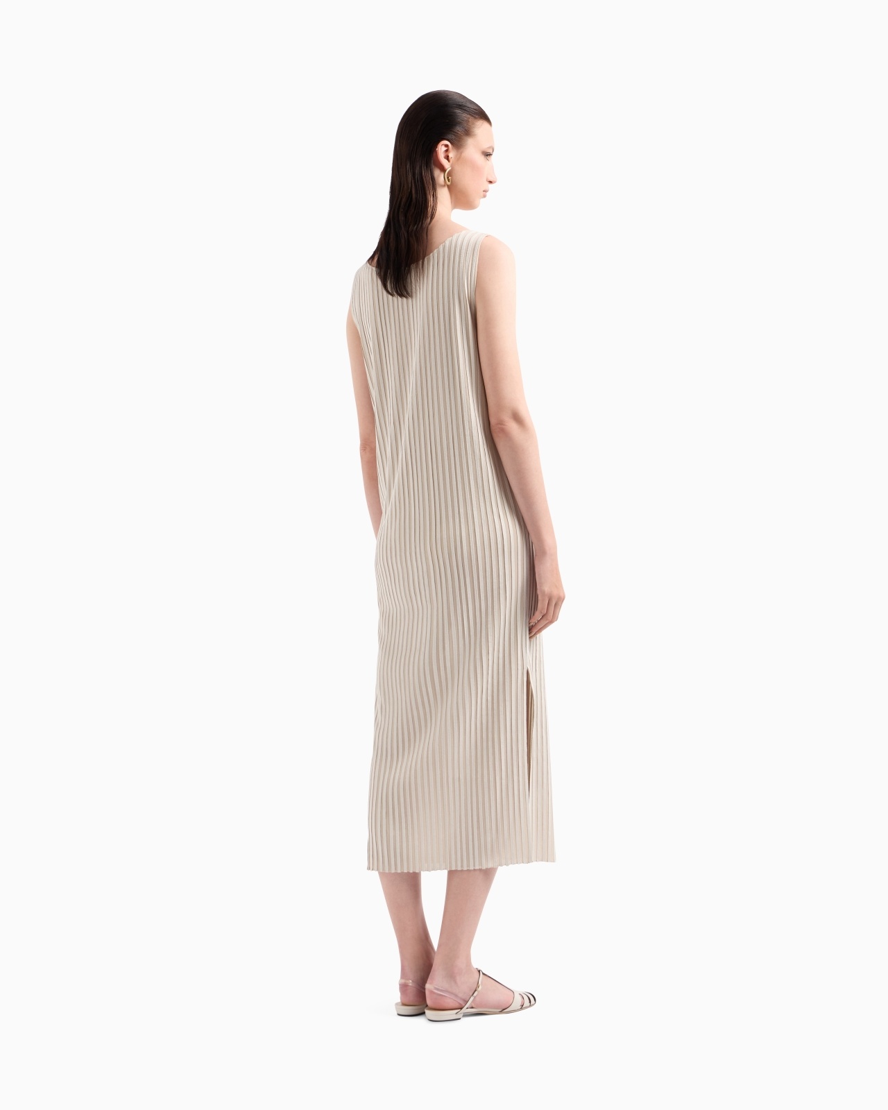 SILK JERSEY AND SUEDE DRESS - 3