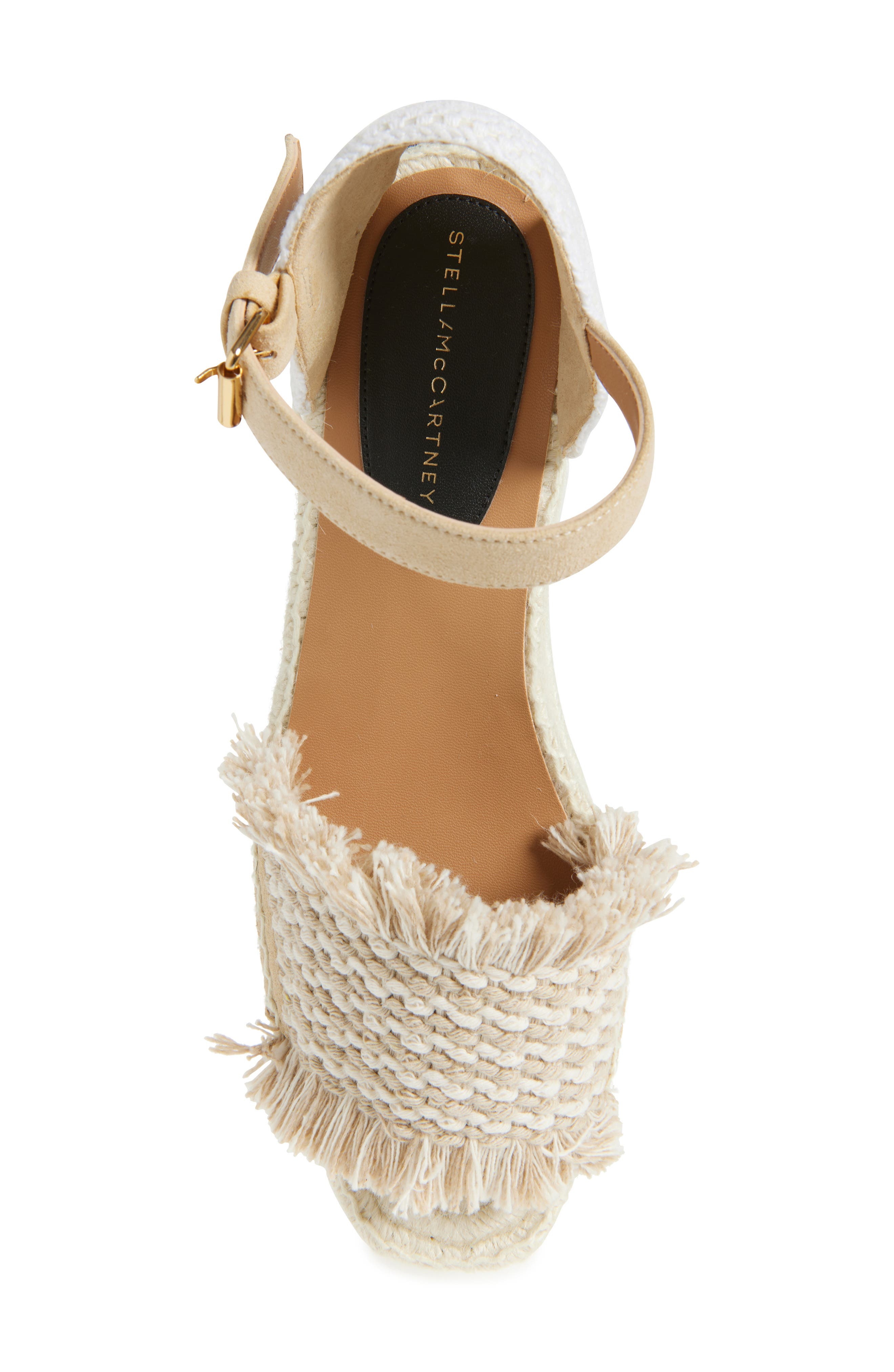 Stella McCartney Gaia Quarter Strap Flatform Espadrille Sandal in Dust at Nordstrom - 5