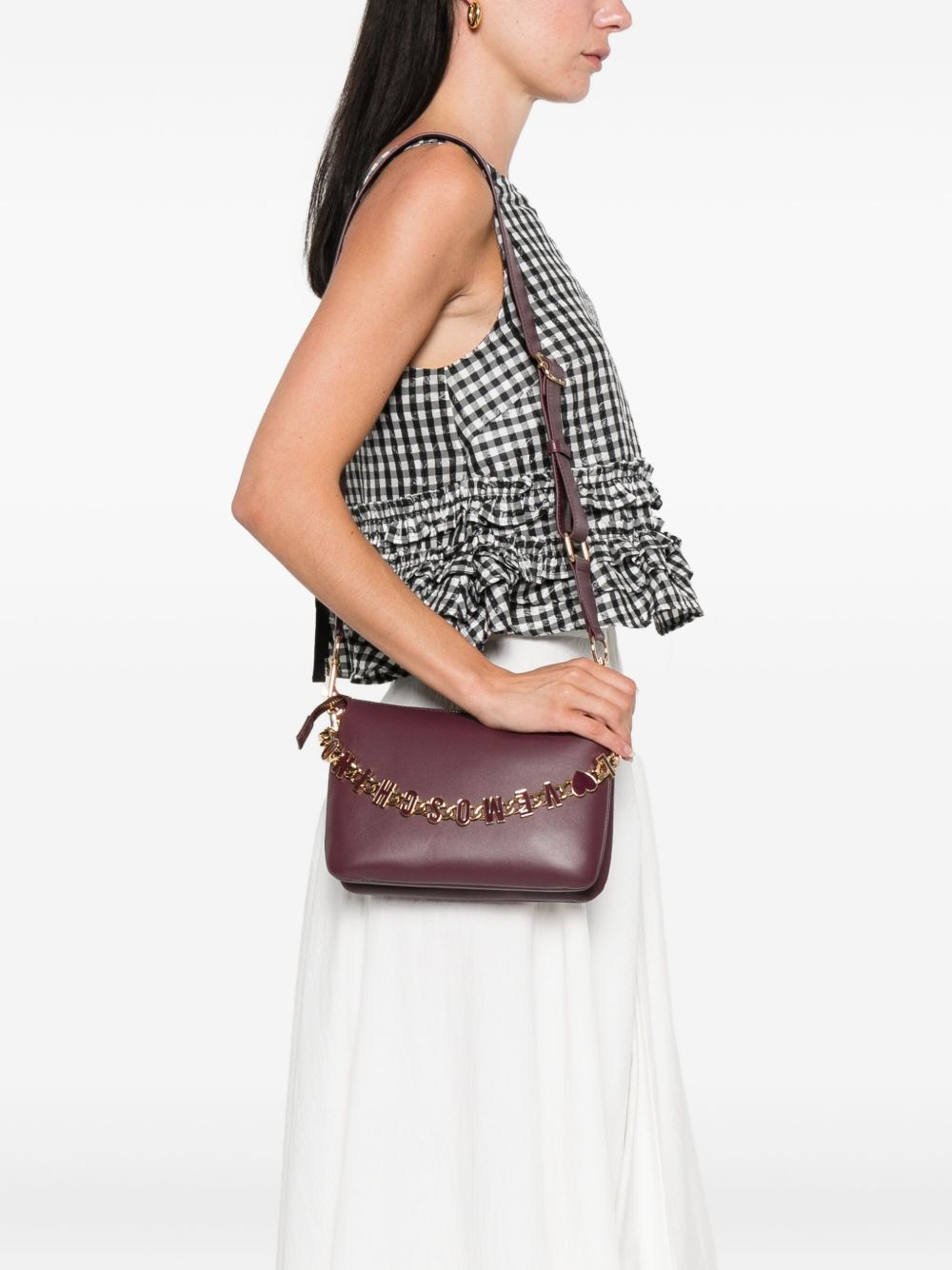 chain-embellished cross body bag - 2