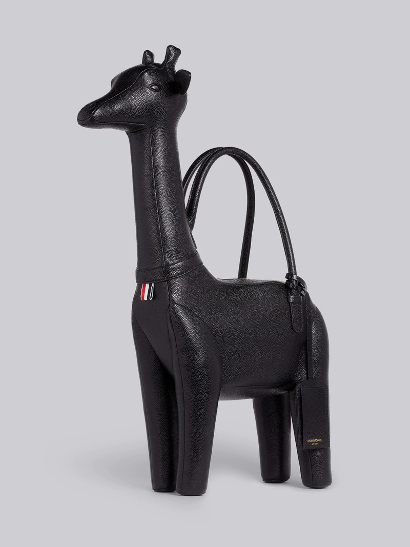 Black Pebbled Calfskin Giraffe Bag 3