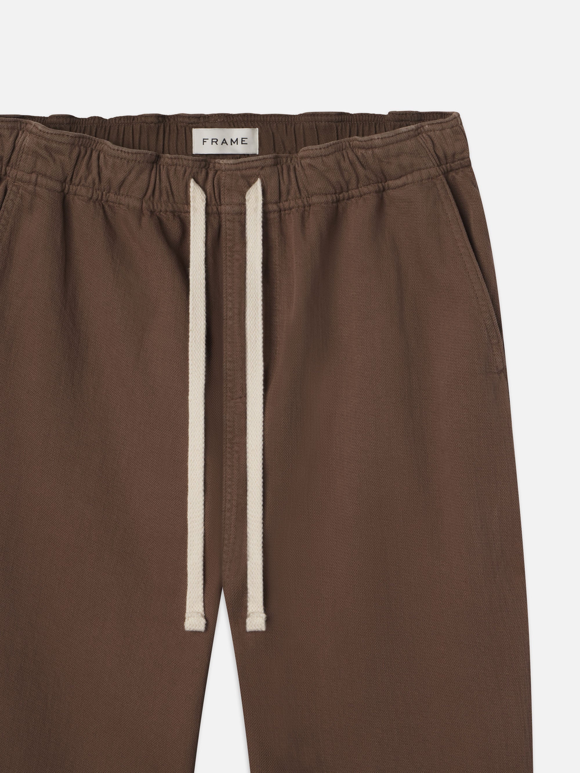 Textured Terry Travel Pant in Taupe - 2