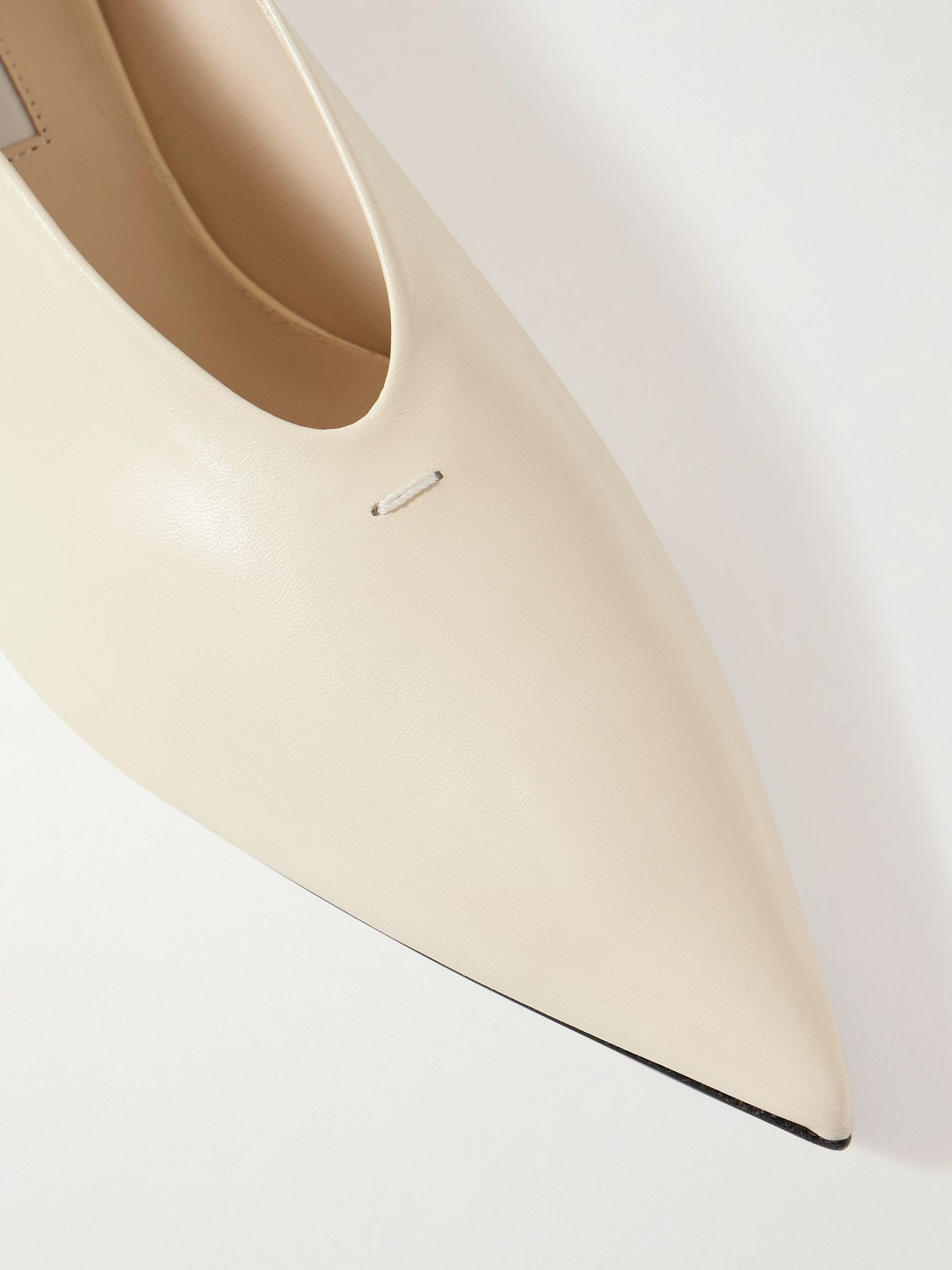 Leather pumps Cream - 4