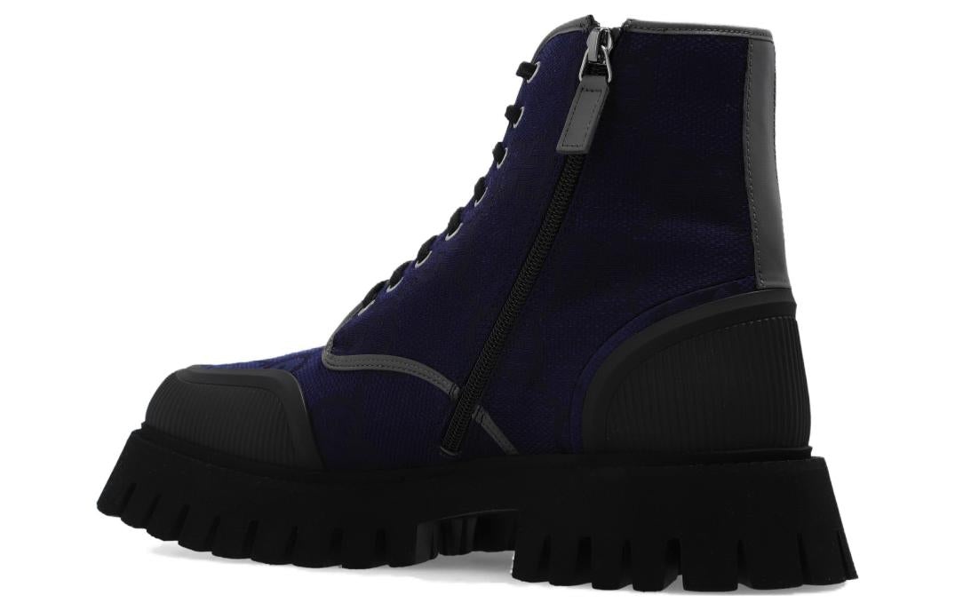 Gucci Maxi GG Lace Up Sneakers 'Navy' 699970-UKOF0-4549 - 4