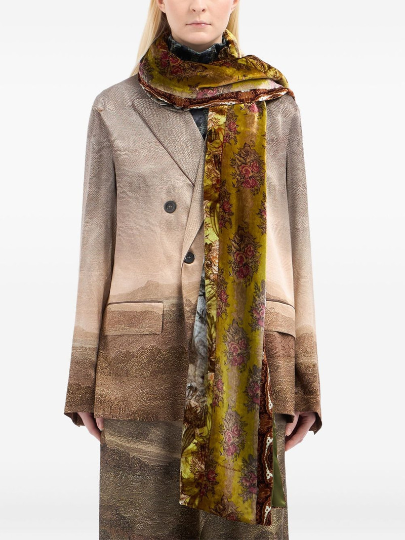 floral-pattern scarf 1