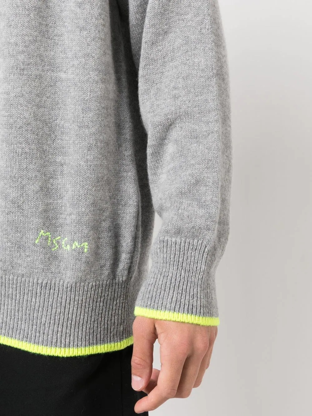 embroidered-logo crew-neck jumper - 5