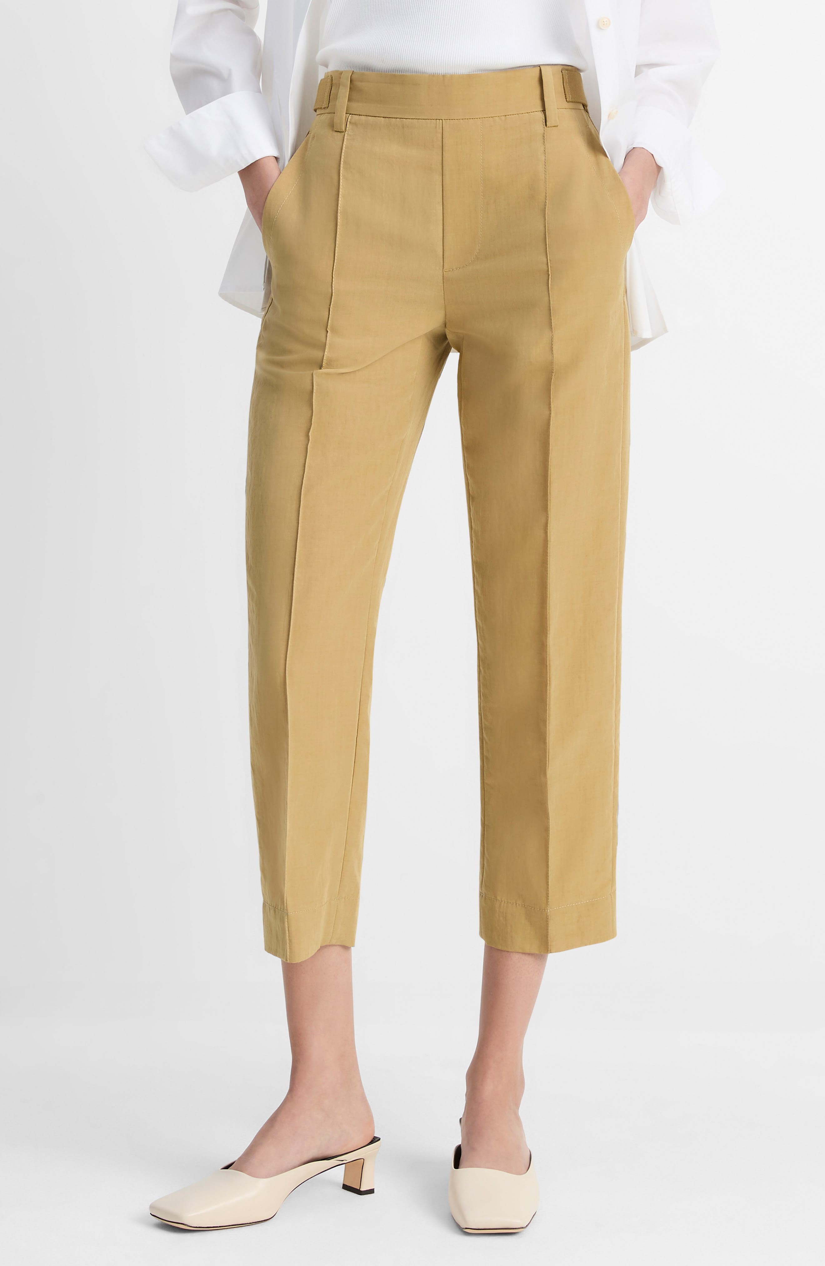 Vince Utility Tab Detail Crop Pants in Tapenade at Nordstrom - 1