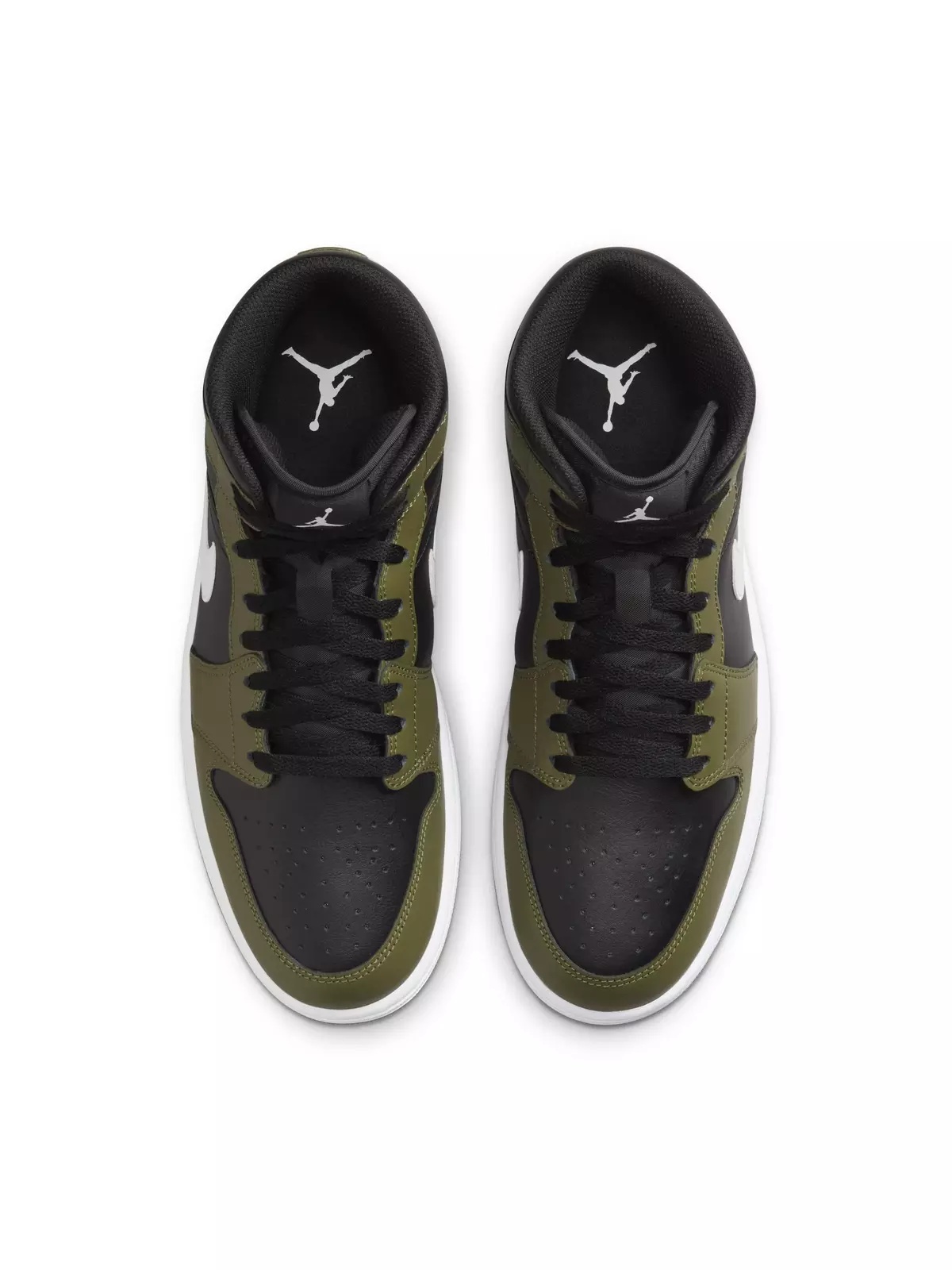1 Mid "Black/White/Medium Olive/Sail" Men's Shoe - 9
