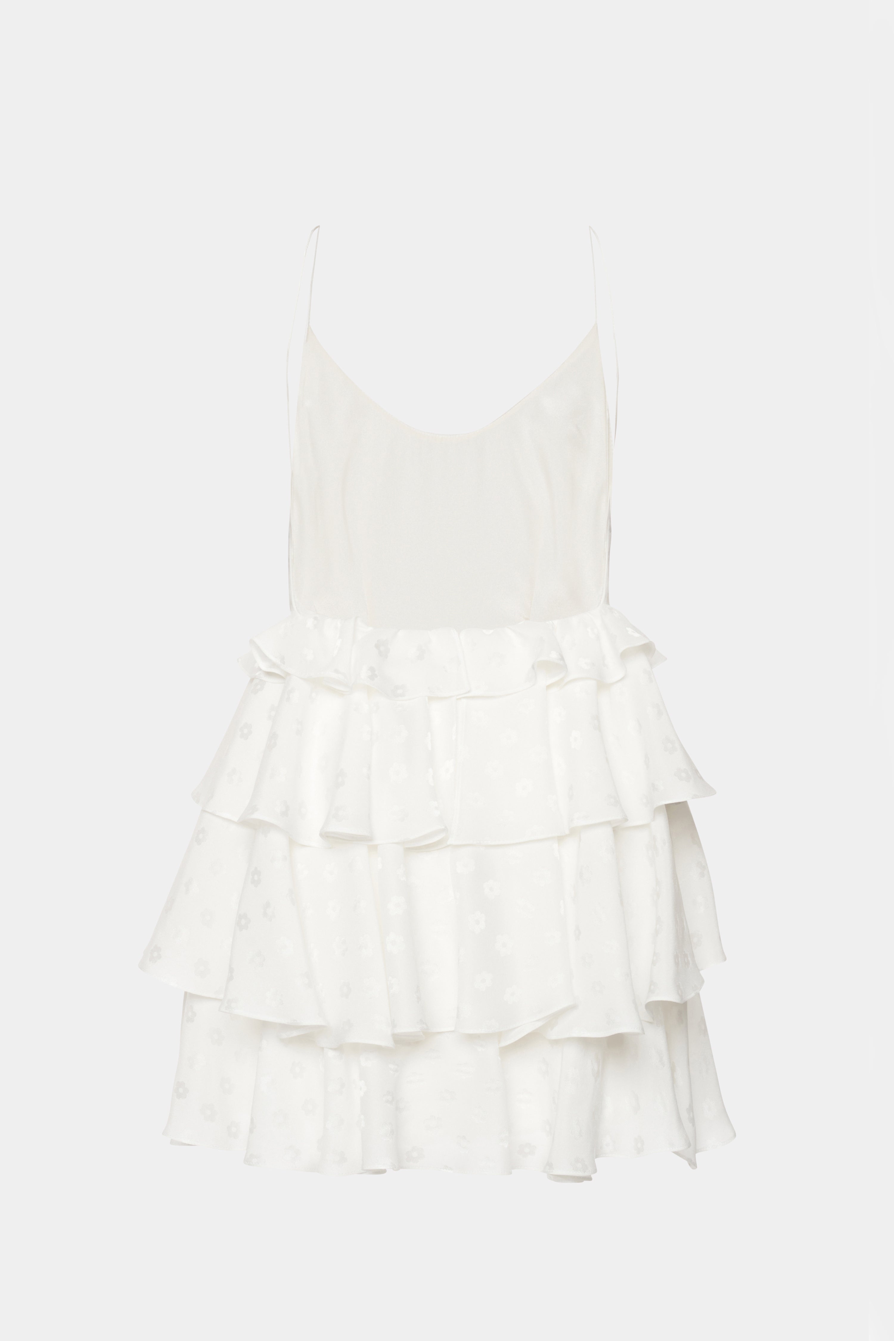 FLOWERS JACQUARD MINI DRESS - 2