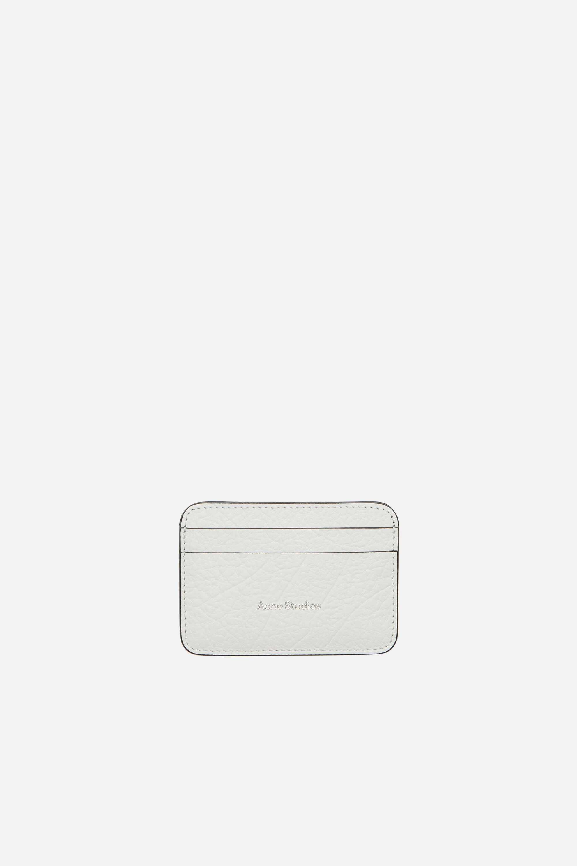 Leather card holder - White - 1