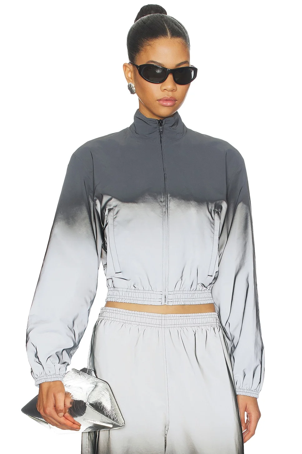 Reflective Shrunken Track Jacket - 1