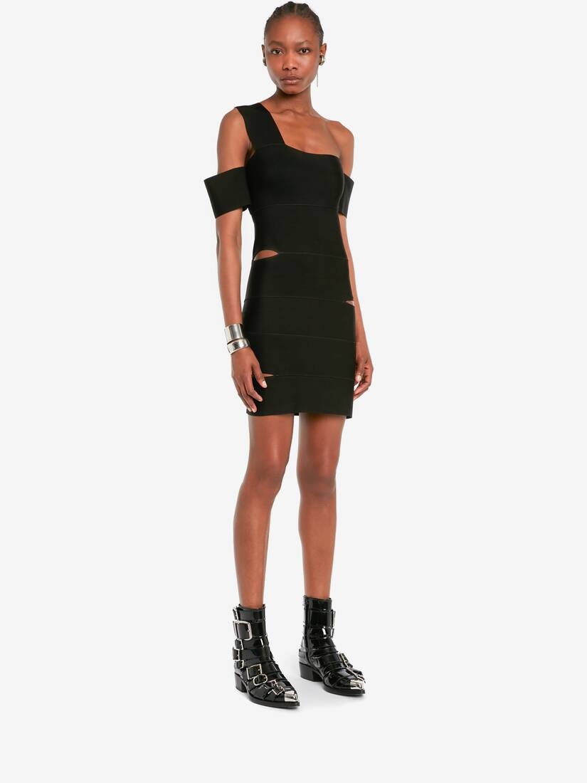 Women's Bandage Mini Dress in Black - 3