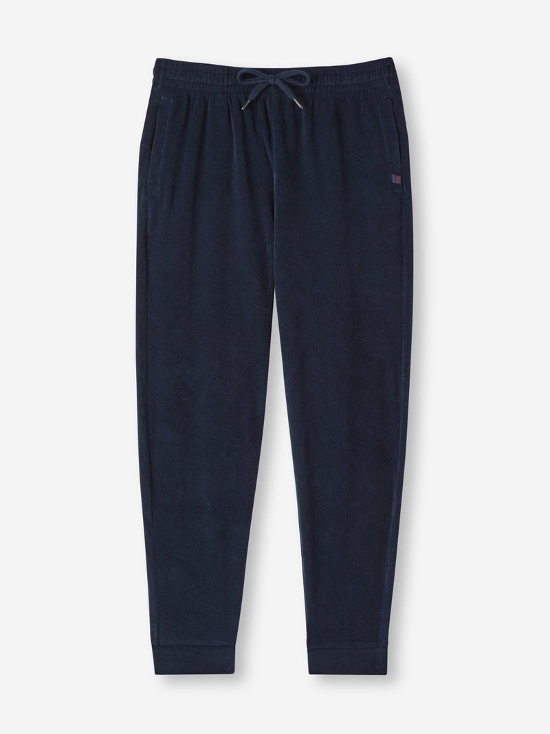 Derek Rose Men's Sweatpants Isaac Terry Cotton Navy outlook