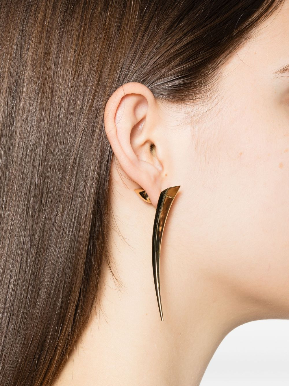 engraved-logo earrings - 2