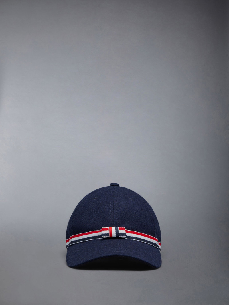 Wool Flannel Grosgrain Bow Baseball Cap 1