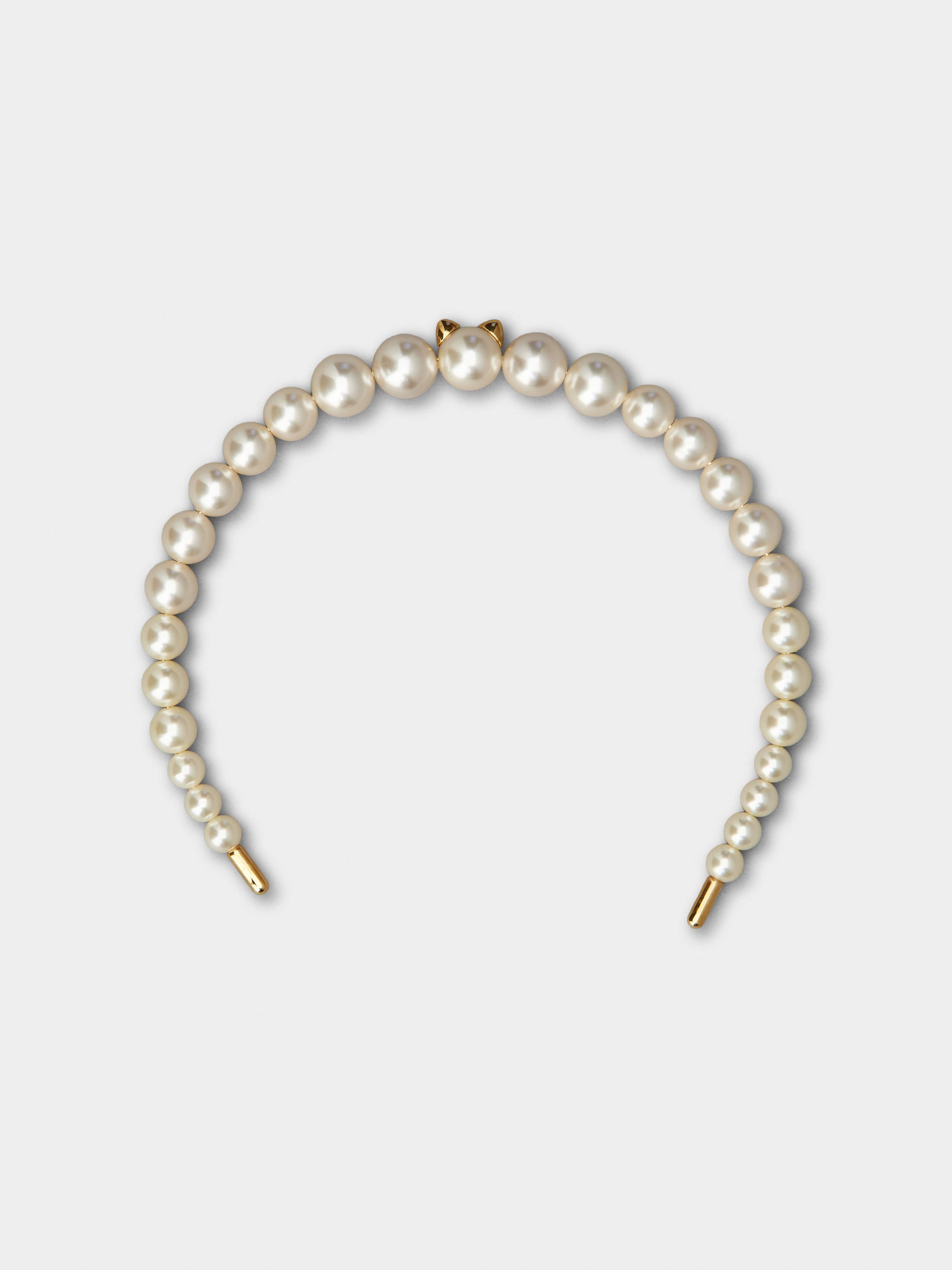 RV Cat Pearl Hairband in Metal - 4