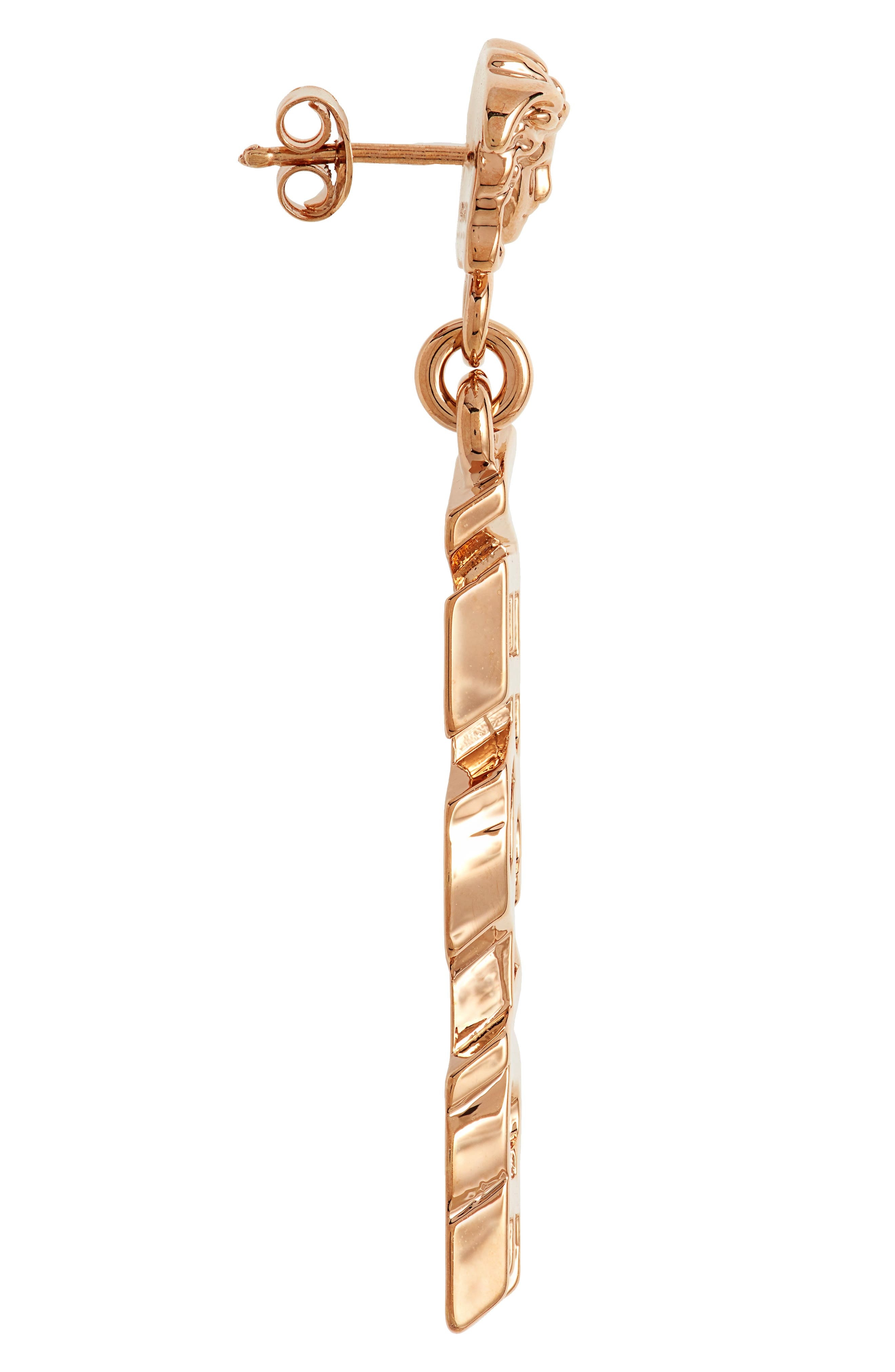 Signature Logo Drop Earrings in  Gold - 7