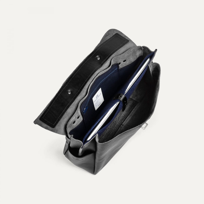 SATCHEL BAG CHARLES - BLACK 5