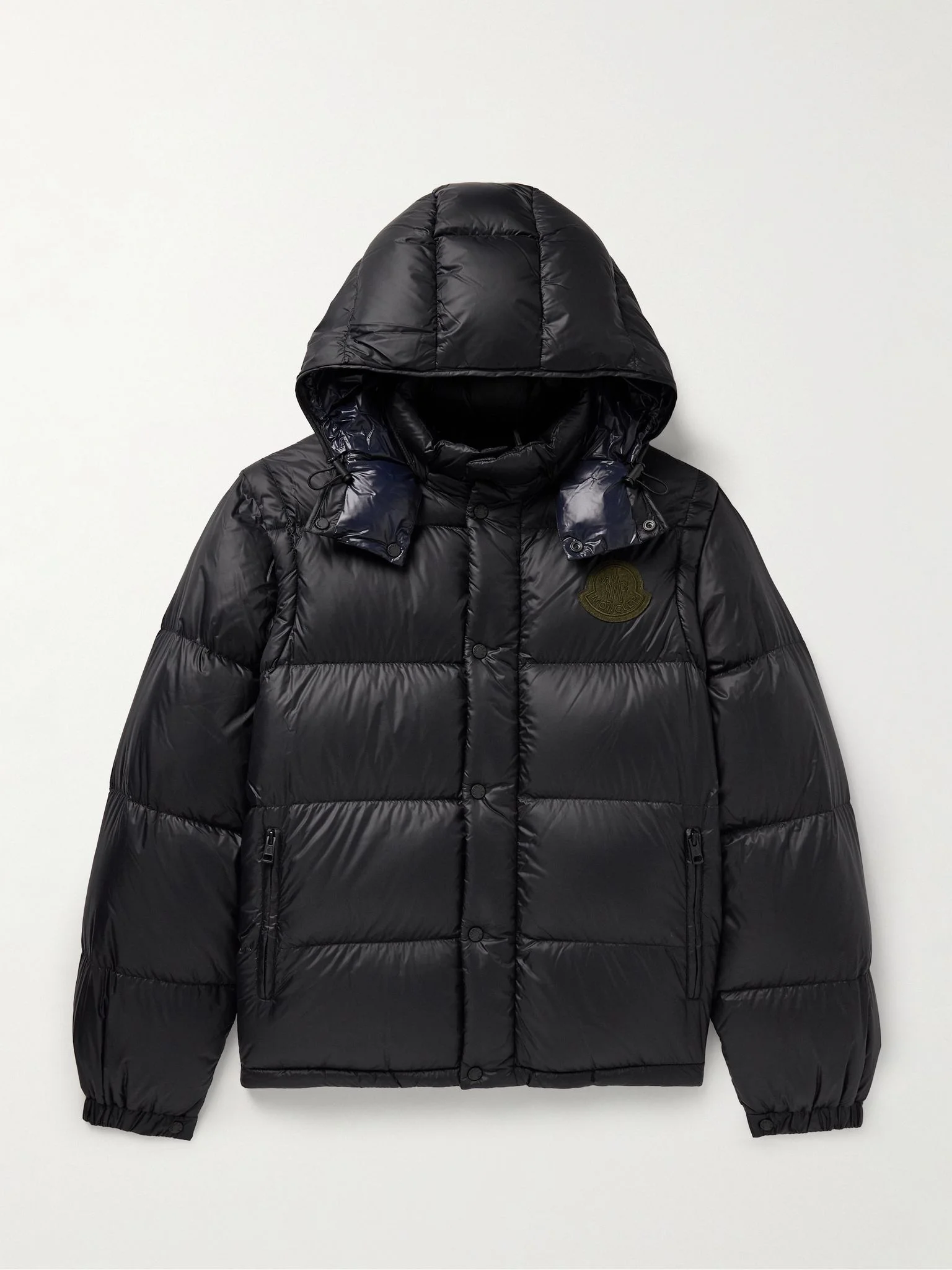 Cyclone Convertible Logo-Appliquéd Quilted Shell Hooded Down Jacket Black - 1