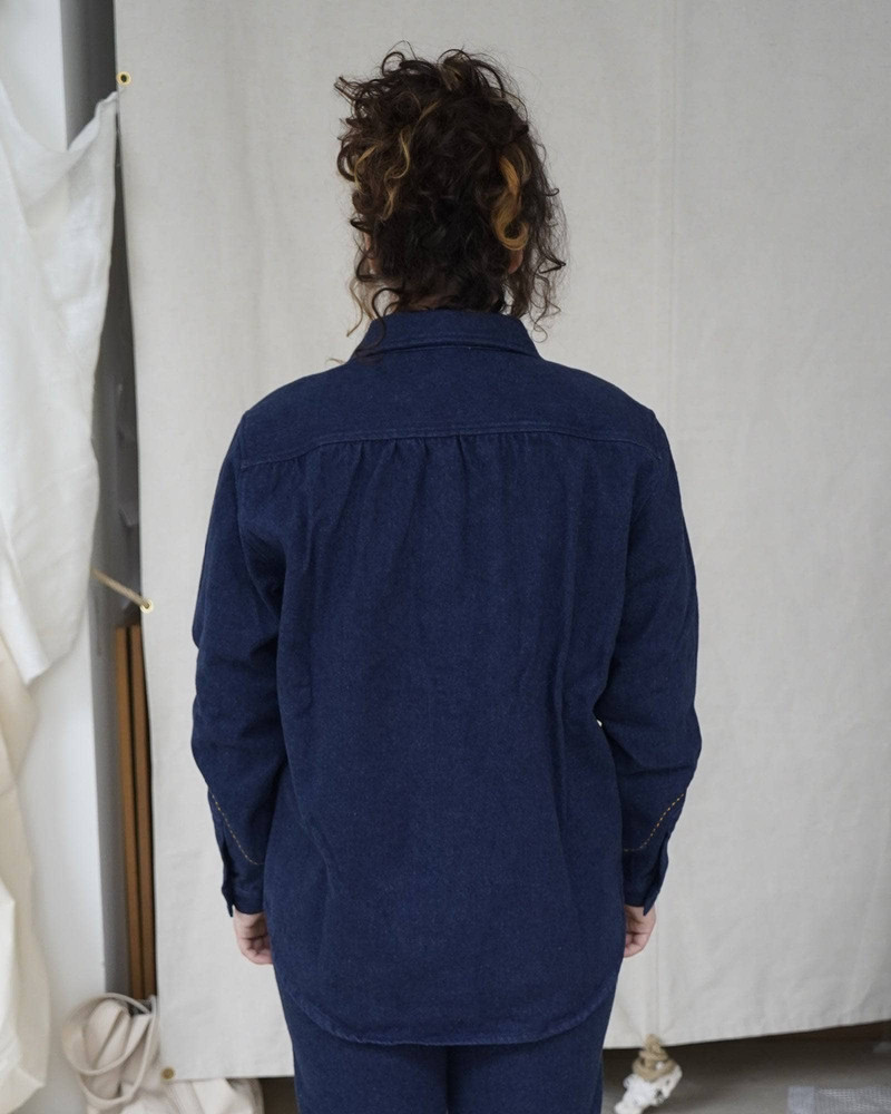 BASERANGE Vecto Shirt - Organic Cotton Denim outlook