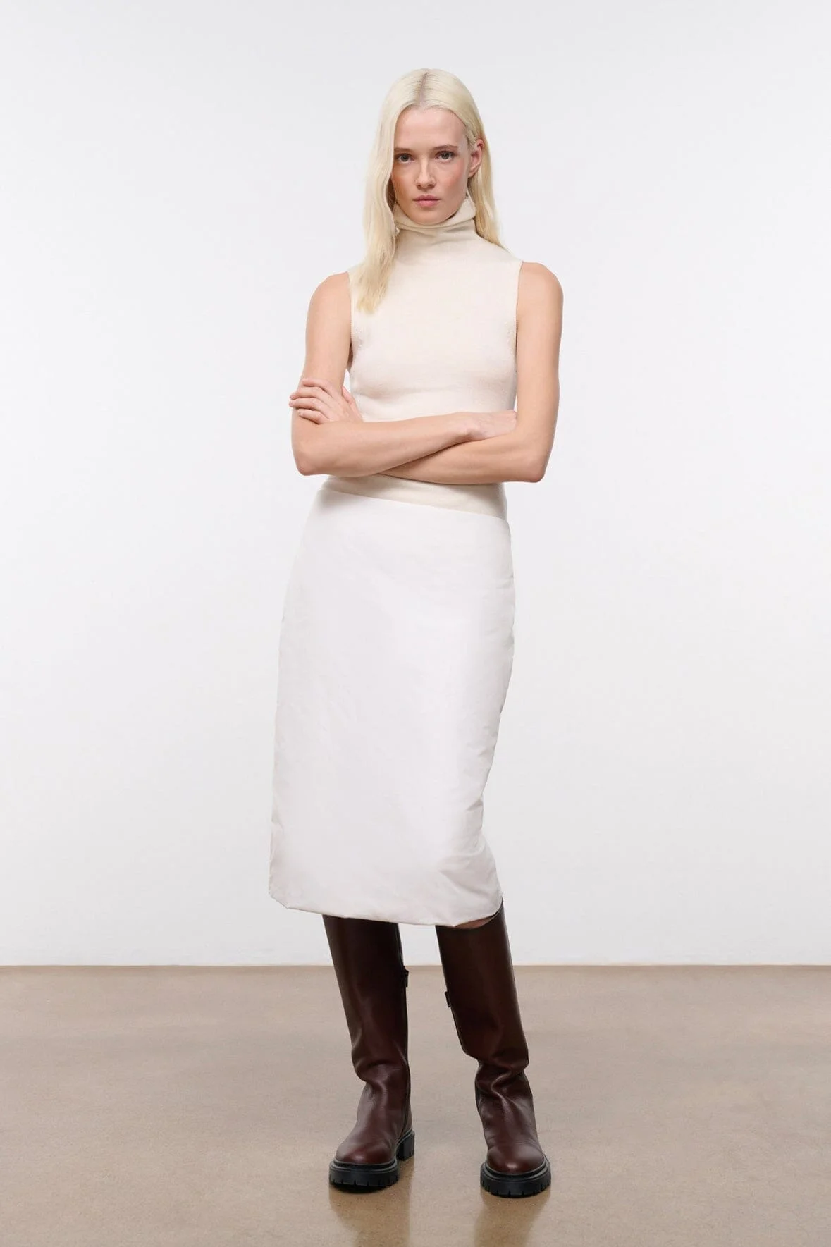 STAUD NERI SKIRT IVORY - 1