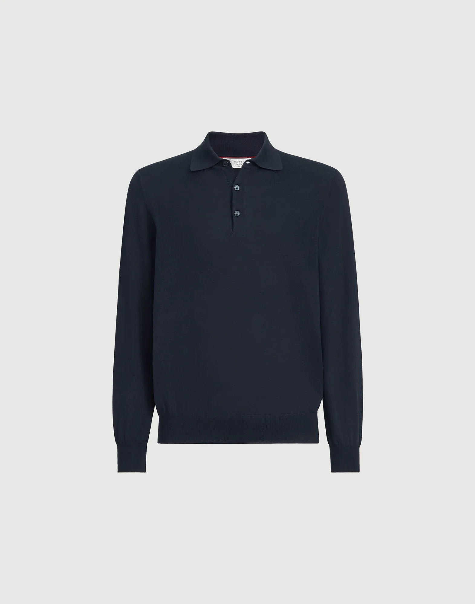 Cotton lightweight knit polo shirt - 1